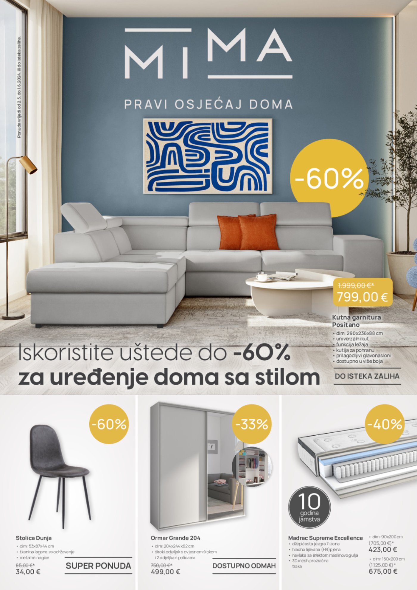 Namještaj Mima katalog Akcija 02.05.-01.06.2024.