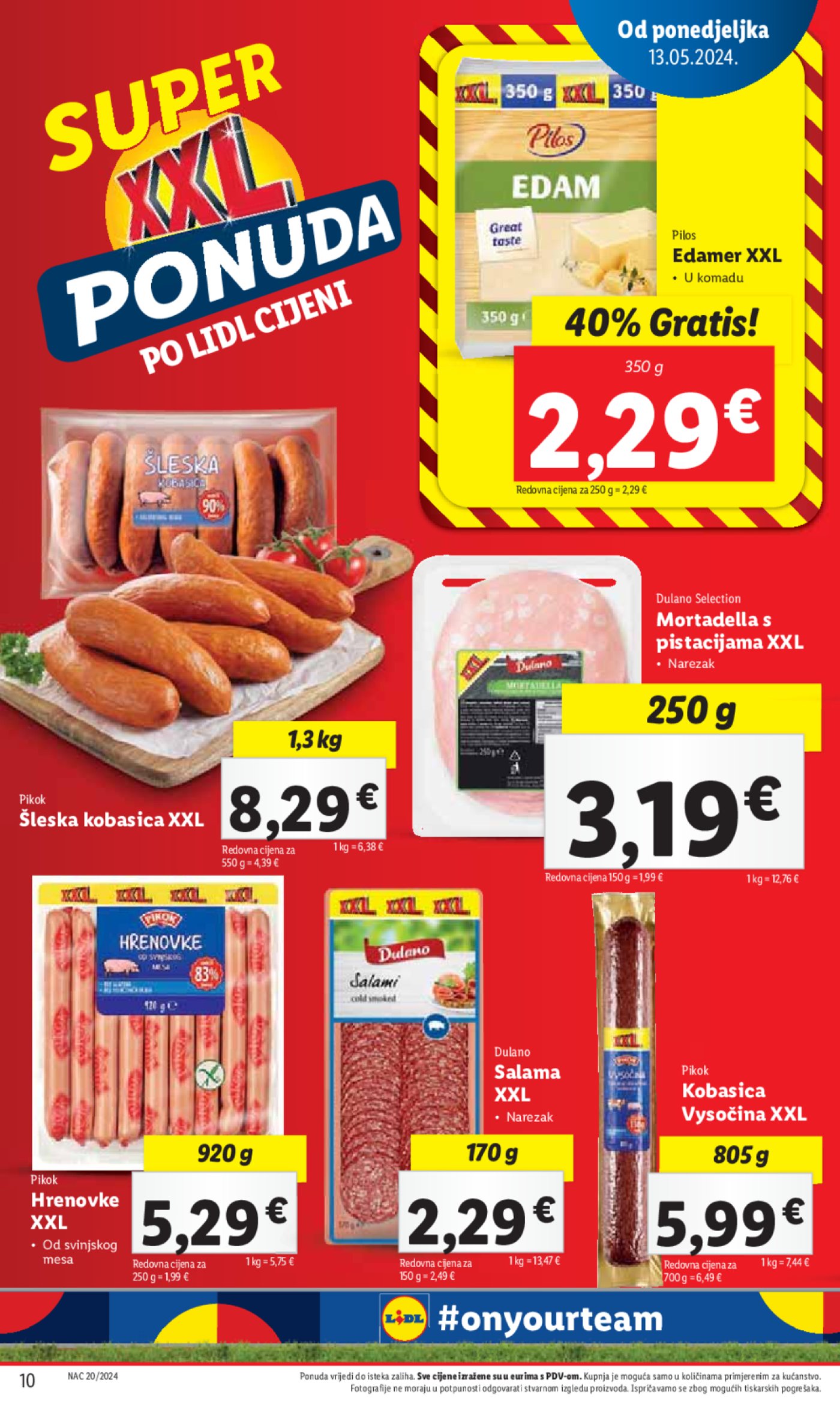 Lidl Super ponuda od Ponedjeljka 13.05. - 19.05-2024.