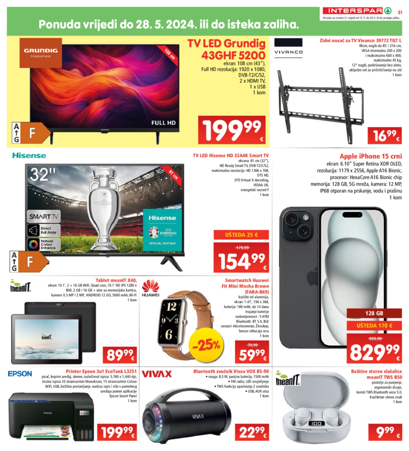 INTERSPAR katalog Akcija 15.05-21-05.2024.