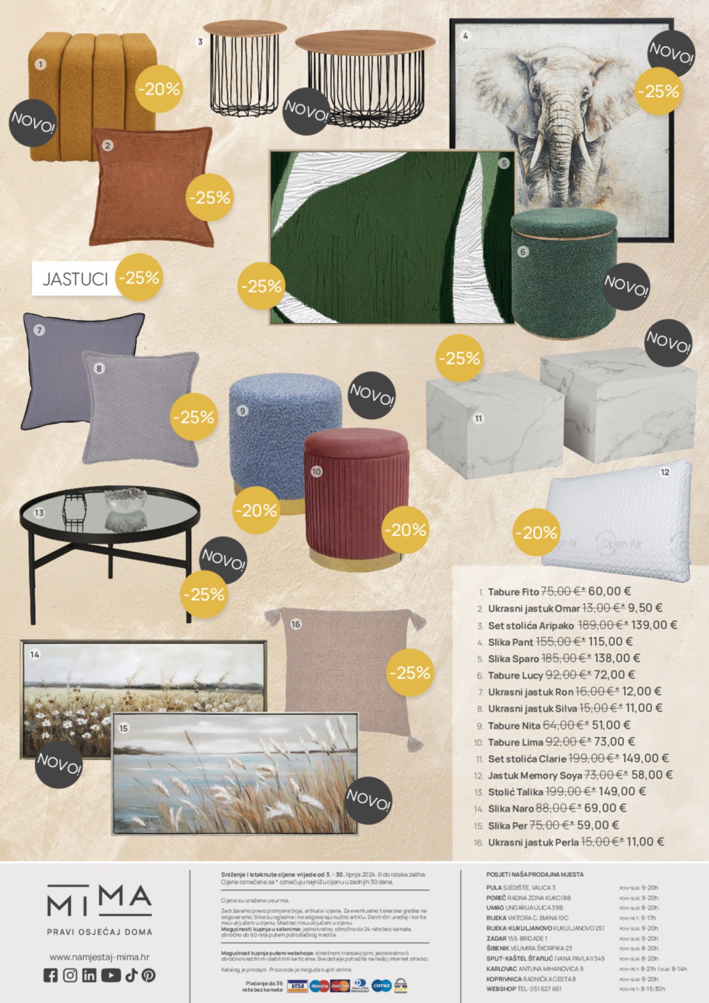 Namještaj Mima katalog Akcija 03.06.-30.06.2024.