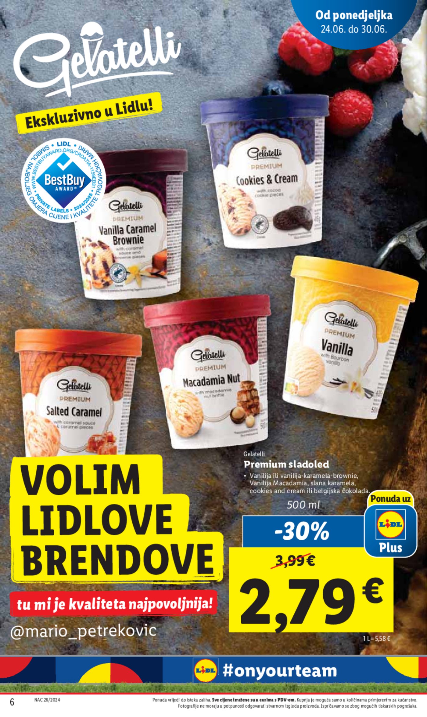 Lidl Super ponuda od Ponedjeljka 24.06.-30.06.2024.