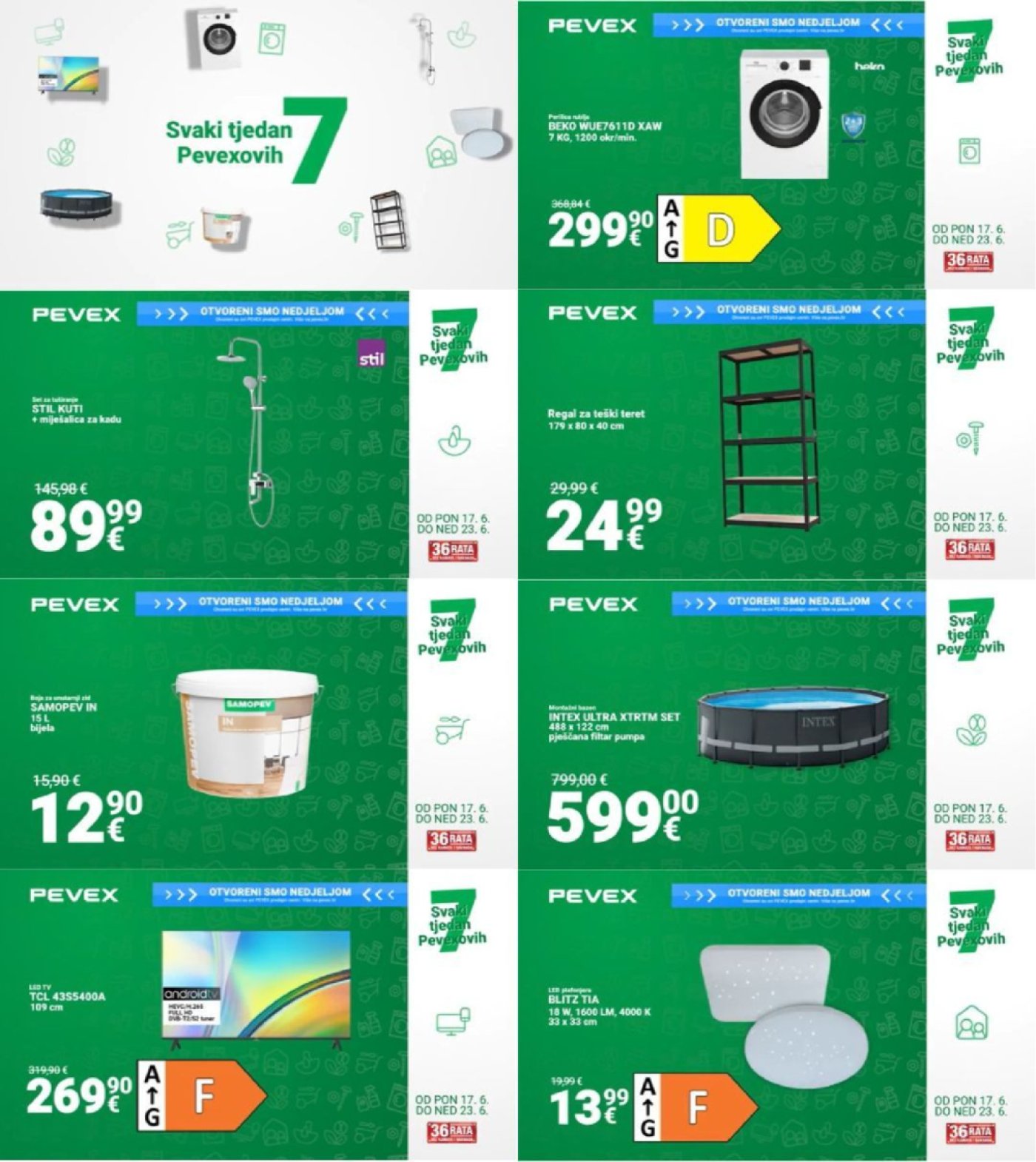 Pevex katalog Pevexovih 7 17.06.-23.06.2024.