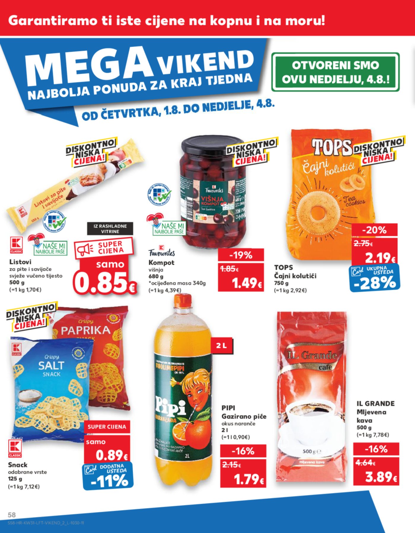 Kaufland katalog Akcija 31.07.-06.08.2024. Odabrane poslovnice