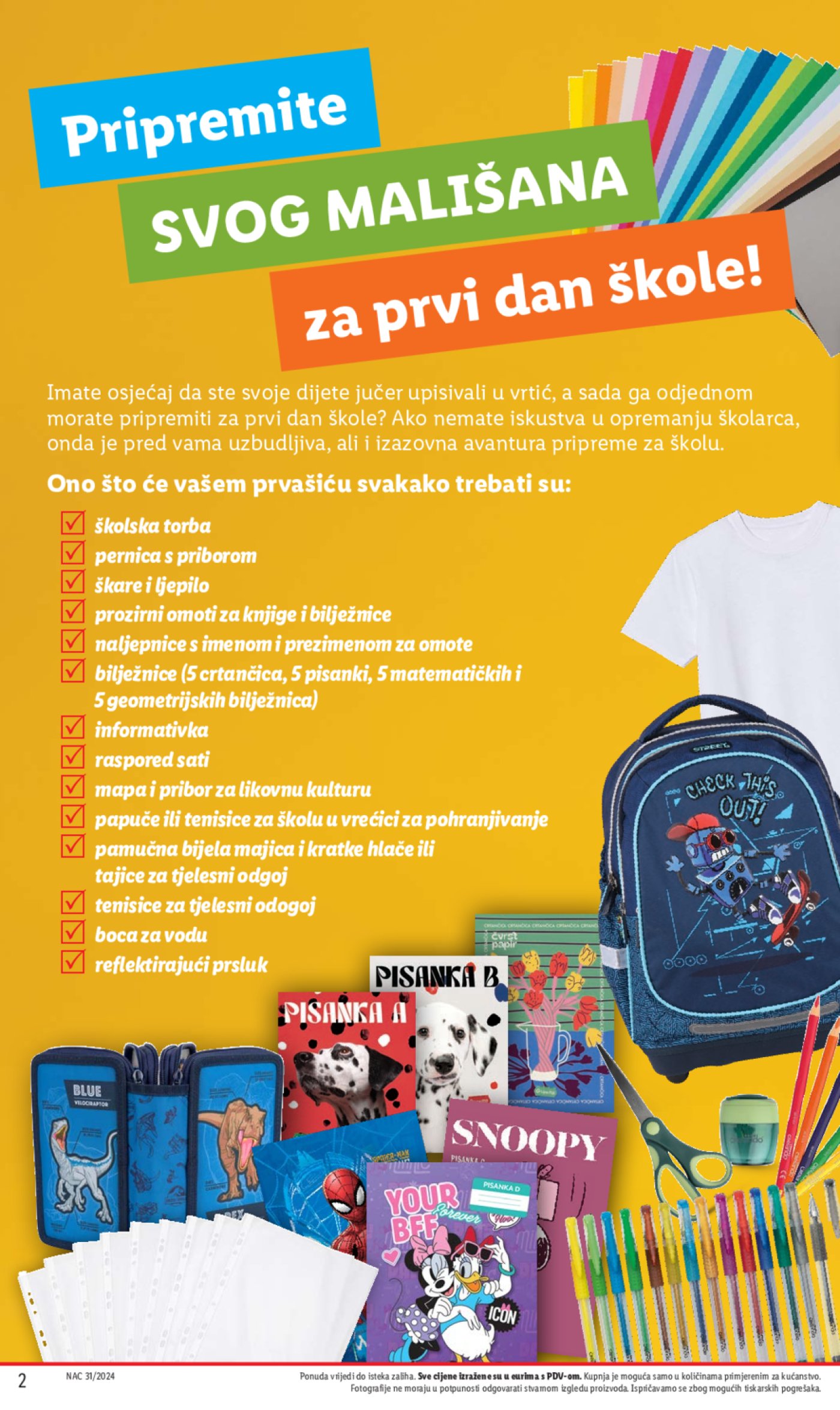 Lidl katalog Pripreme za novu školsku godinu 01.08.2024.
