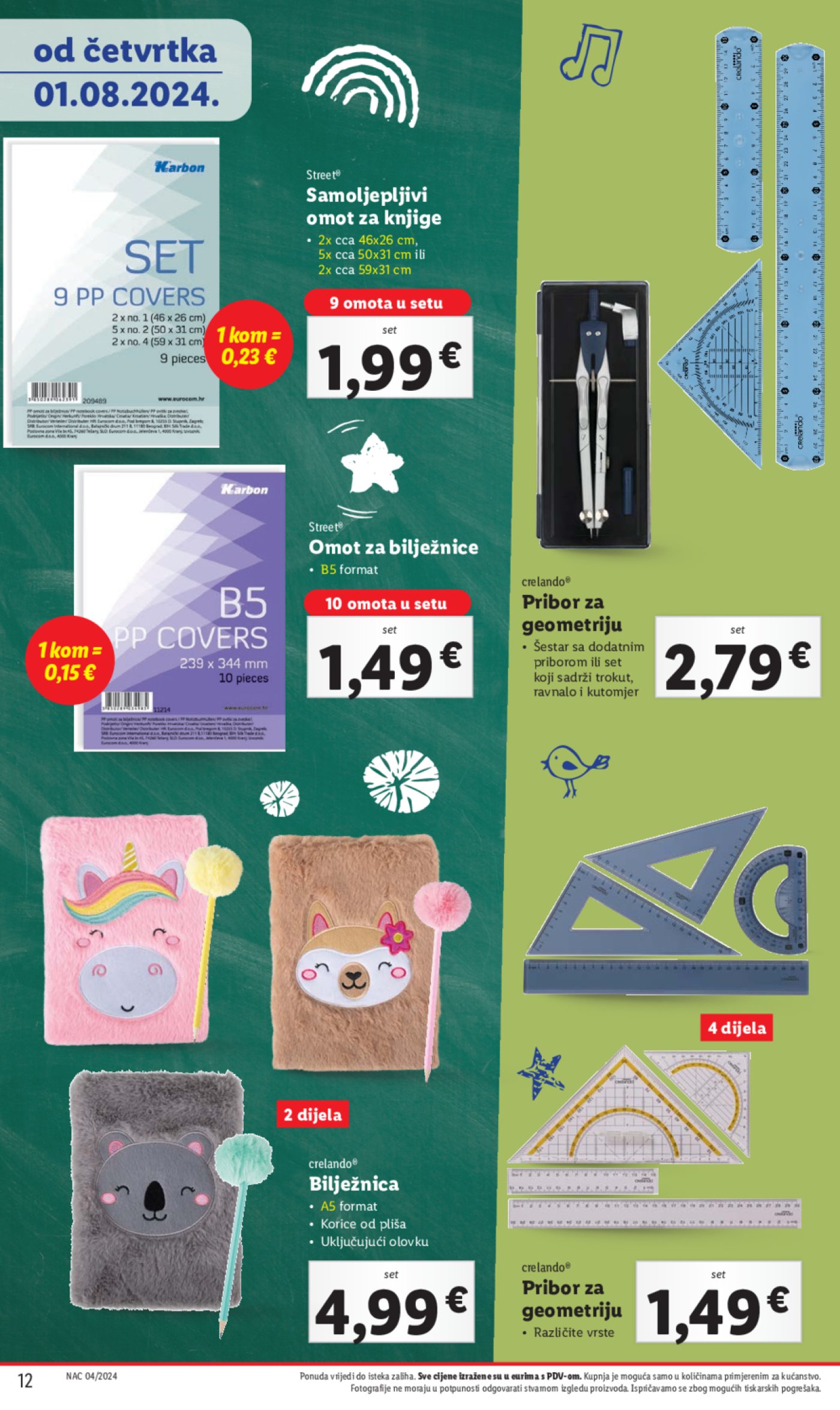 Lidl katalog Pripreme za novu školsku godinu 01.08.2024.