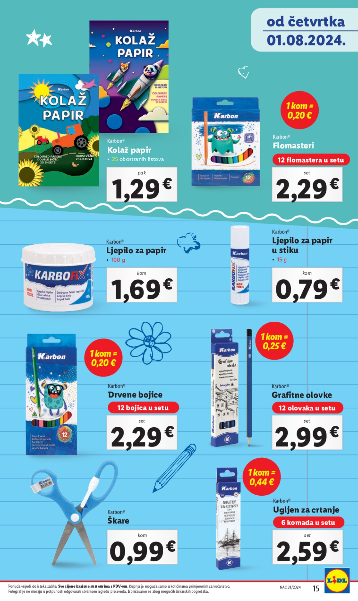 Lidl katalog Pripreme za novu školsku godinu 01.08.2024.