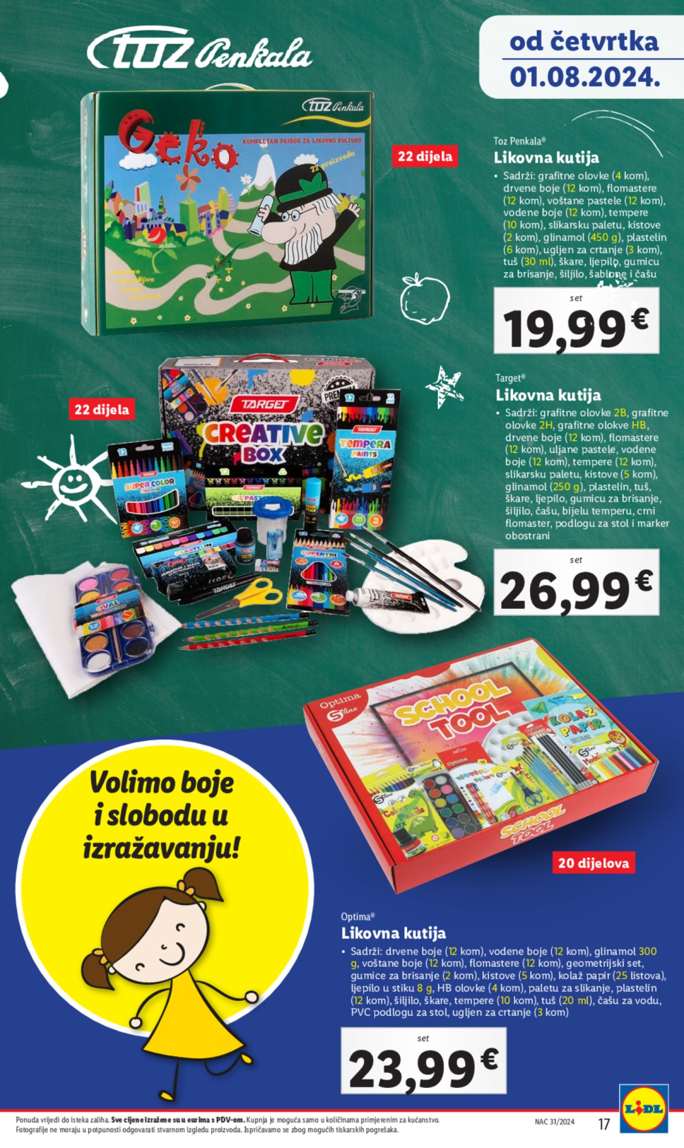 Lidl katalog Pripreme za novu školsku godinu 01.08.2024.