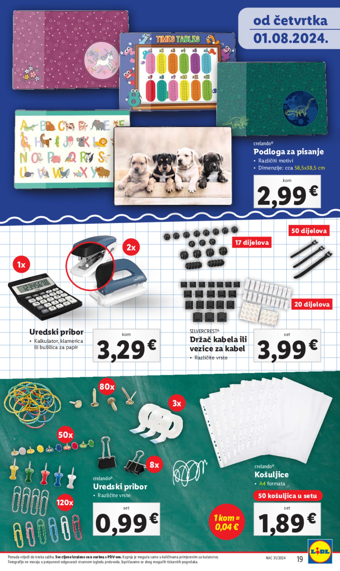 Lidl katalog Pripreme za novu školsku godinu 01.08.2024.