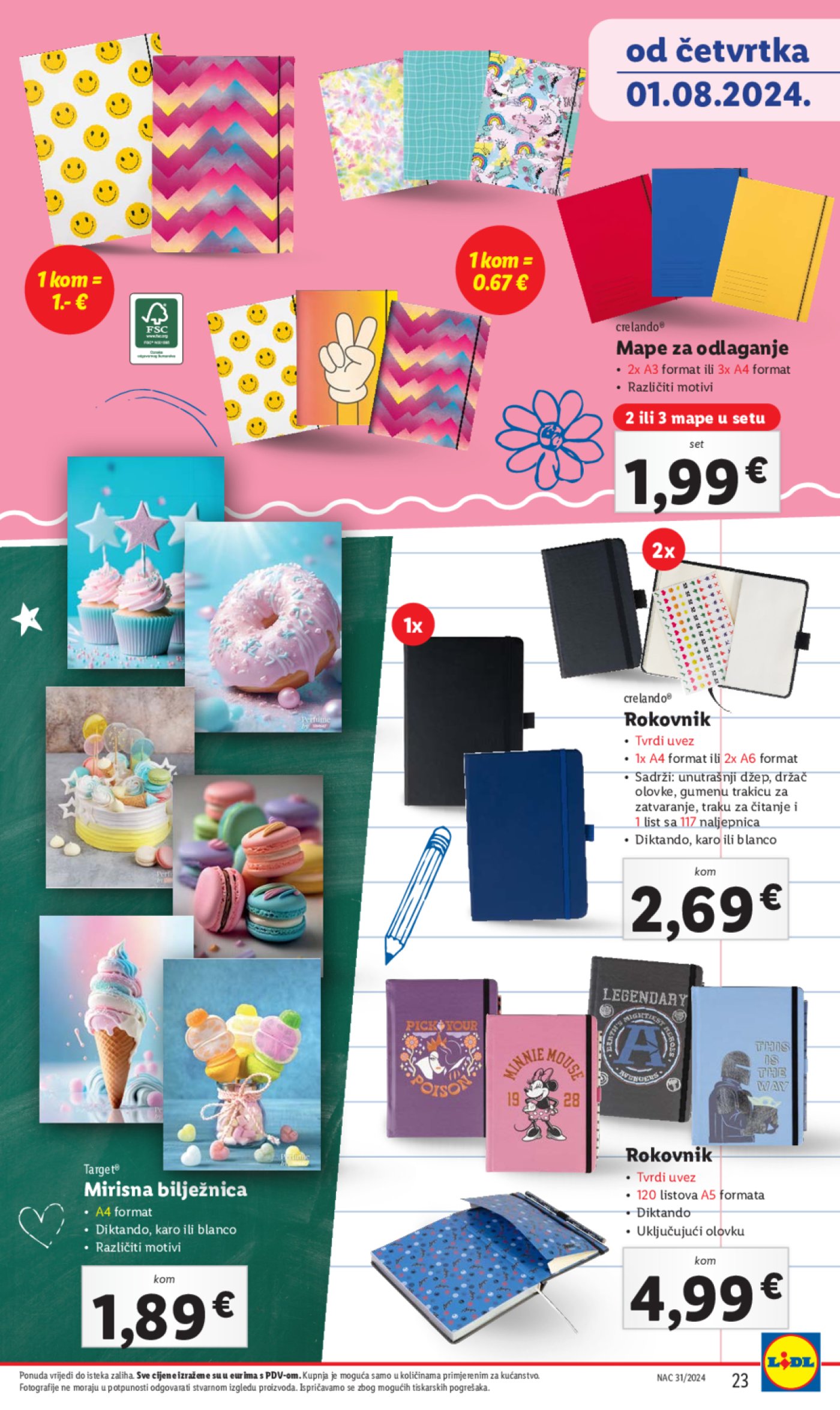 Lidl katalog Pripreme za novu školsku godinu 01.08.2024.