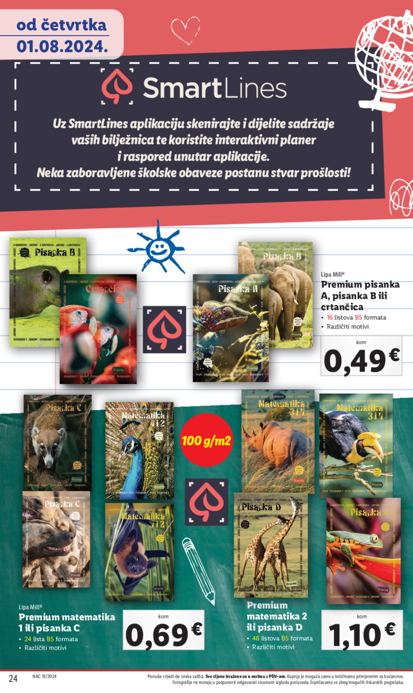 Lidl katalog Pripreme za novu školsku godinu 01.08.2024.