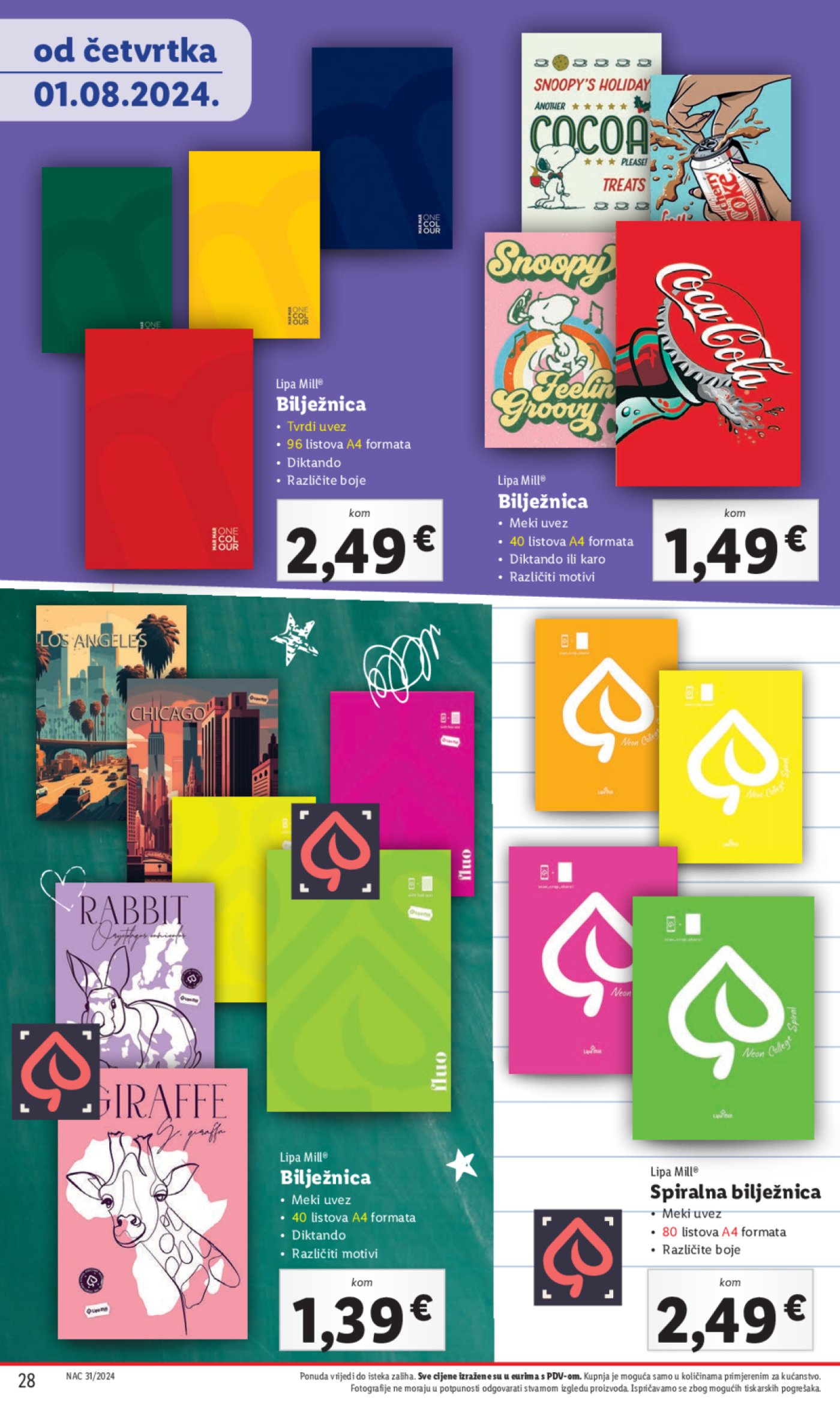 Lidl katalog Pripreme za novu školsku godinu 01.08.2024.