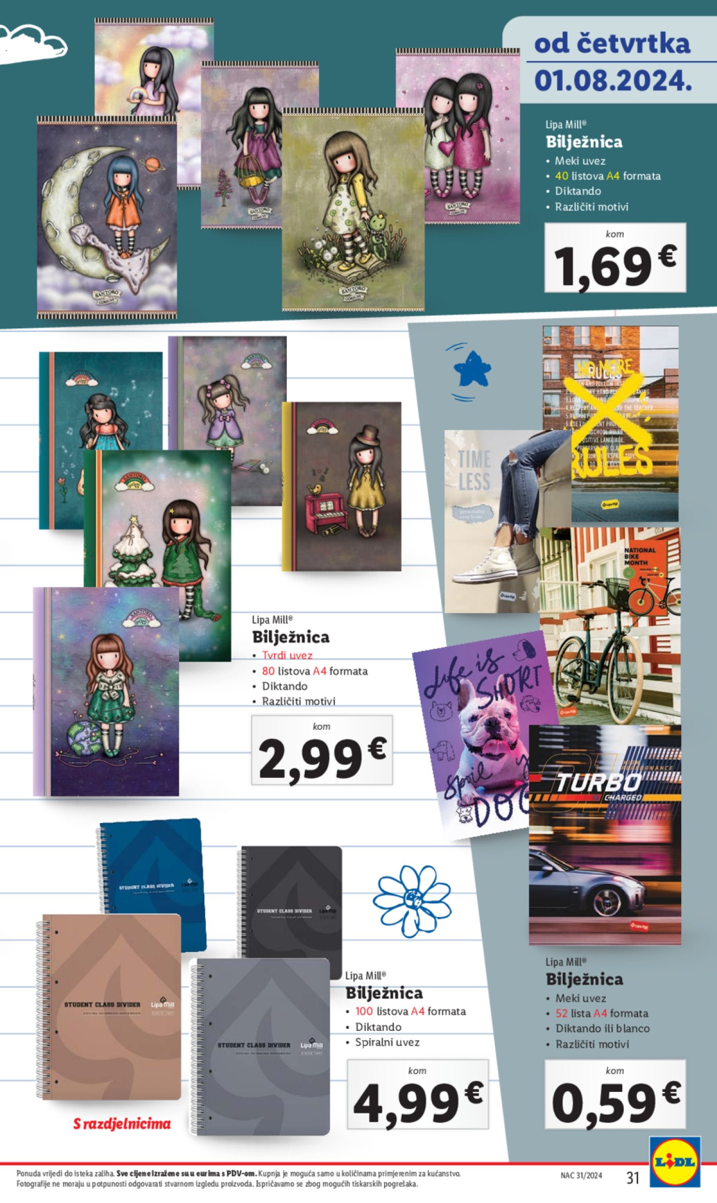 Lidl katalog Pripreme za novu školsku godinu 01.08.2024.