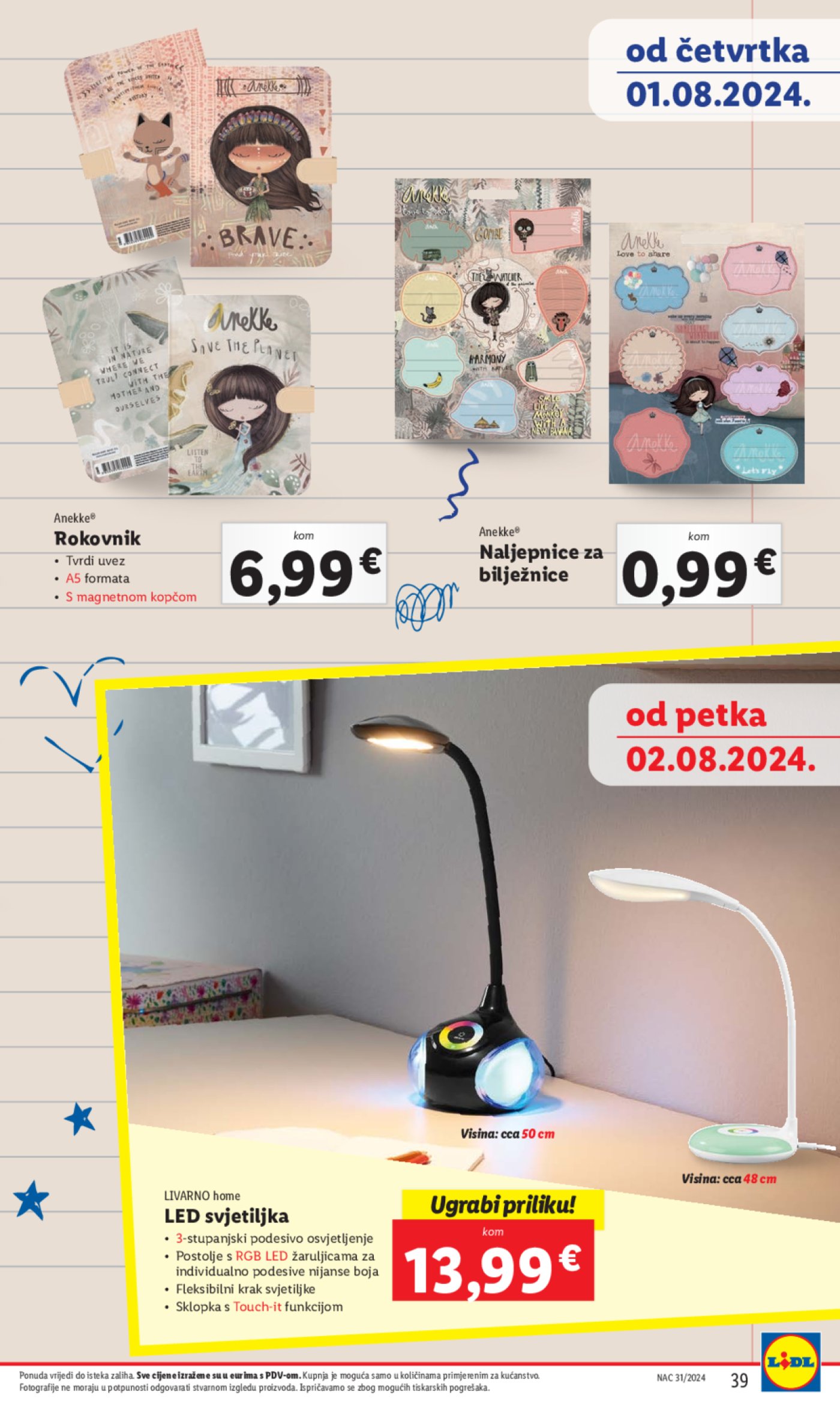 Lidl katalog Pripreme za novu školsku godinu 01.08.2024.