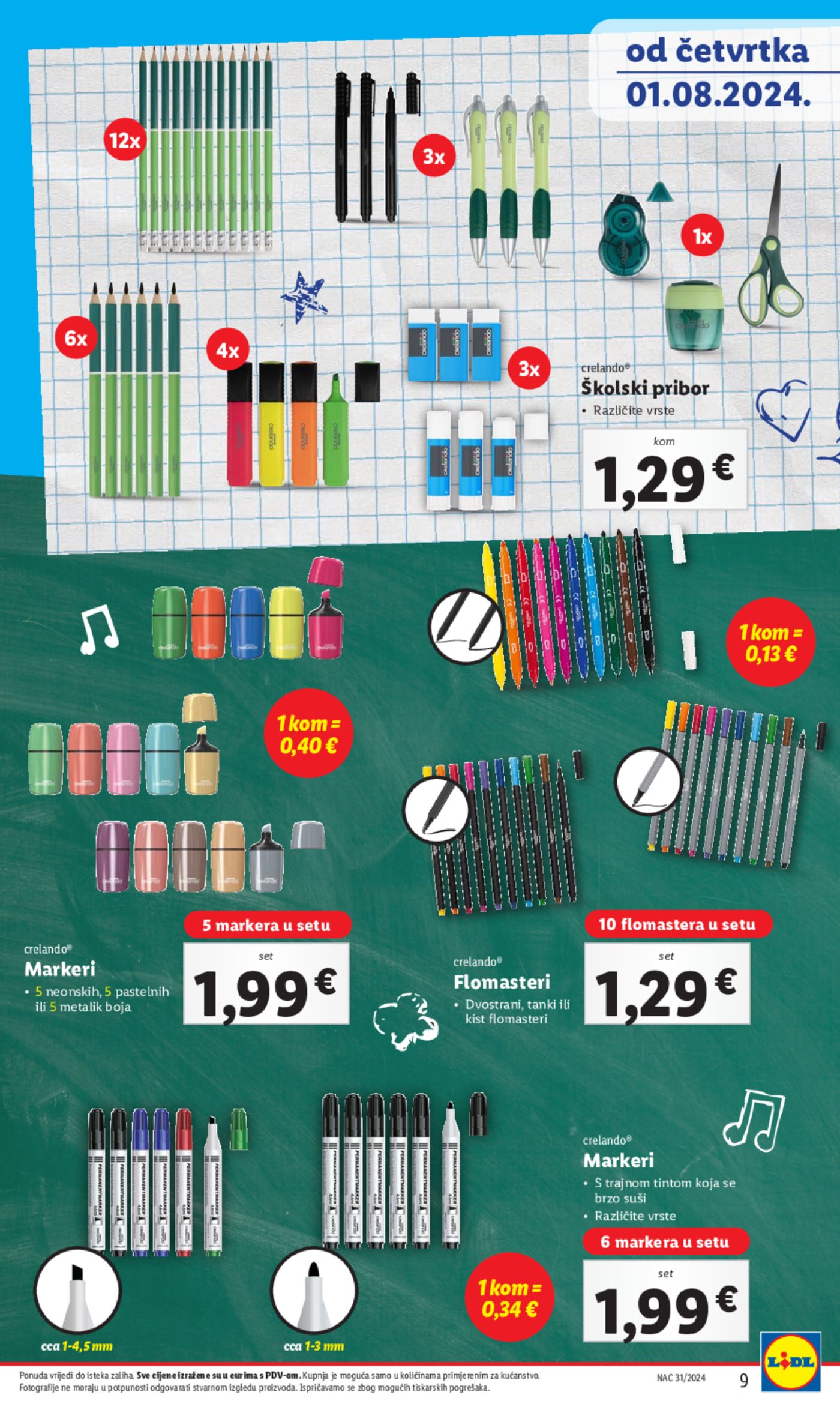 Lidl katalog Pripreme za novu školsku godinu 01.08.2024.