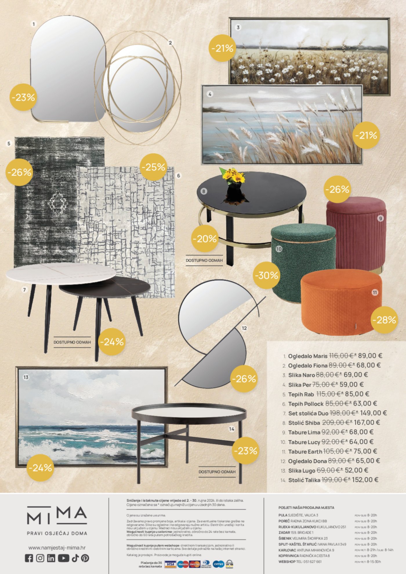 Namještaj Mima katalog Mjesec kuhinja 02.09.-30.09.2024.