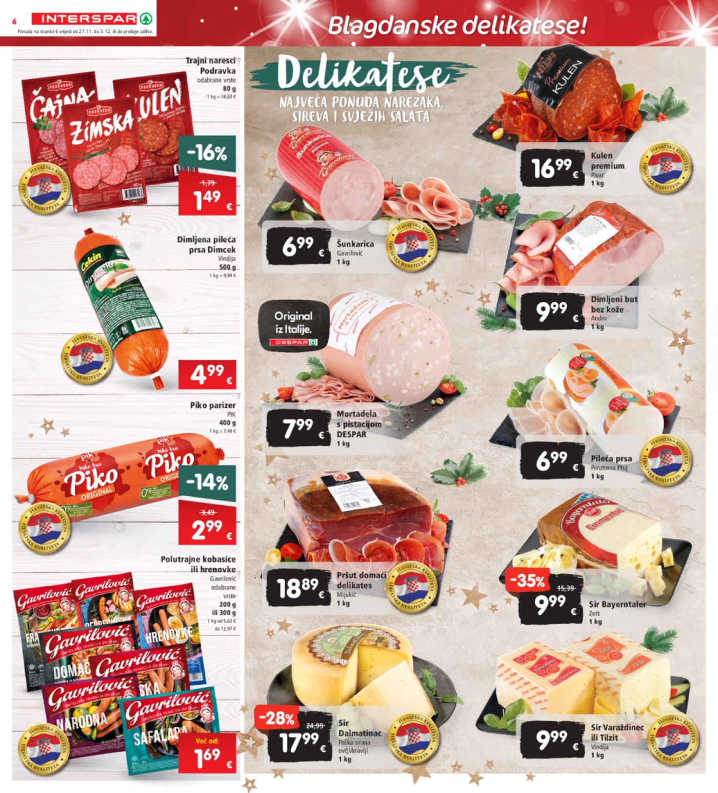 INTERSPAR katalog Akcija 27.11.-03.12.2024.