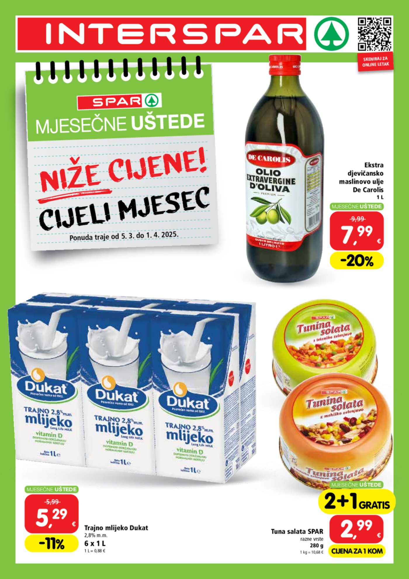 INTERSPAR katalog Mjesečne uštede 05.03.-01.04.2025.