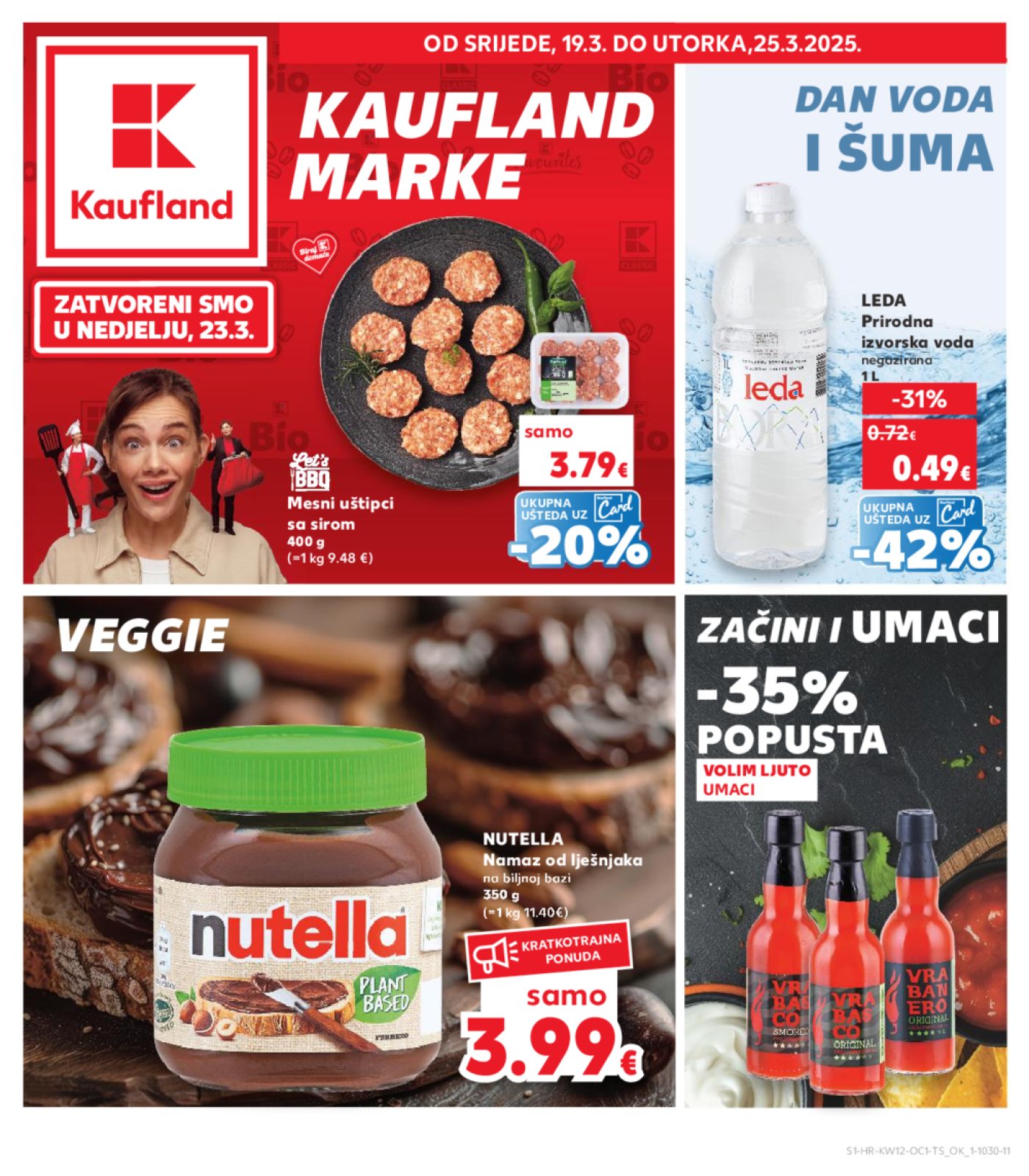 Kaufland katalog Kaufland marke 19.03.-25.03.2025. Odabrane poslovnice
