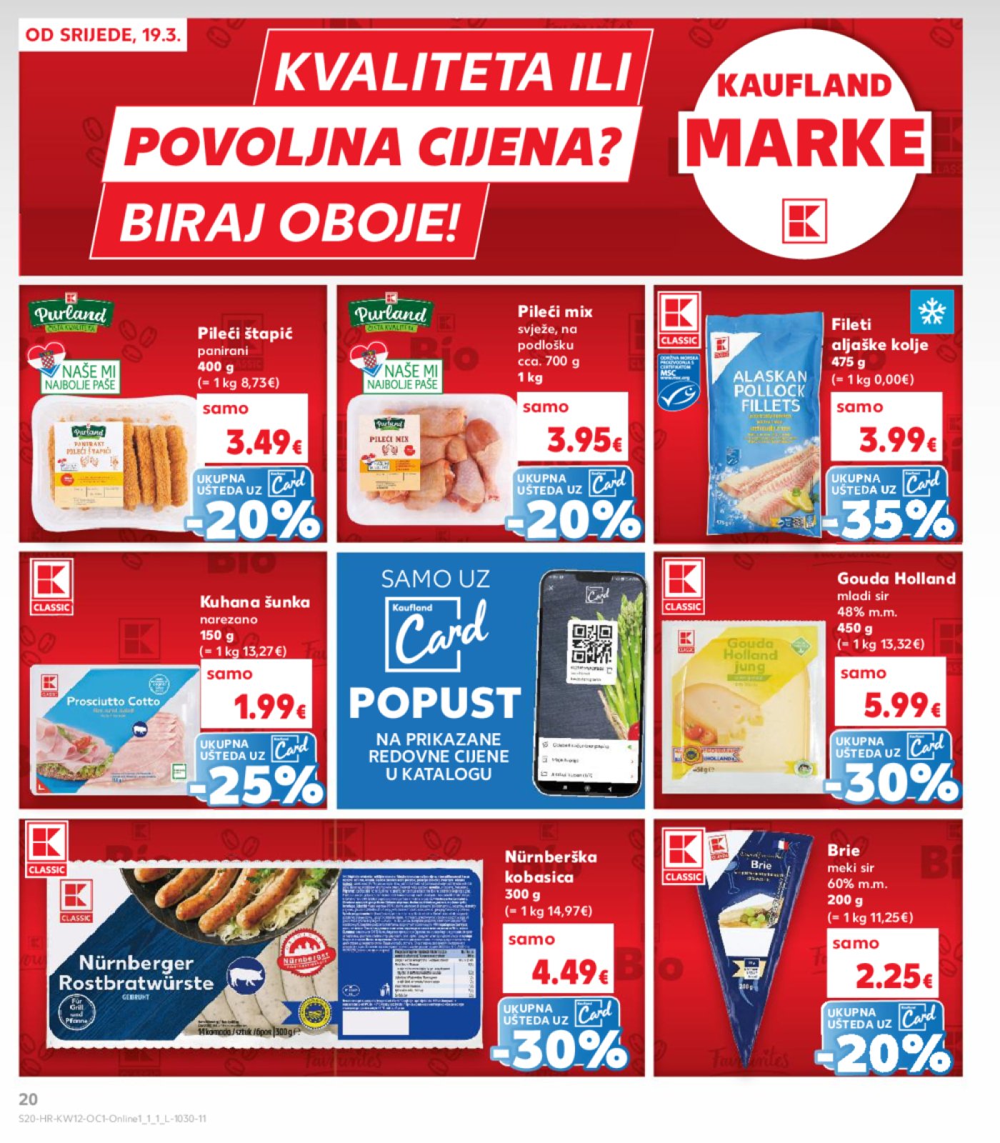 Kaufland katalog Kaufland marke 19.03.-25.03.2025. Odabrane poslovnice