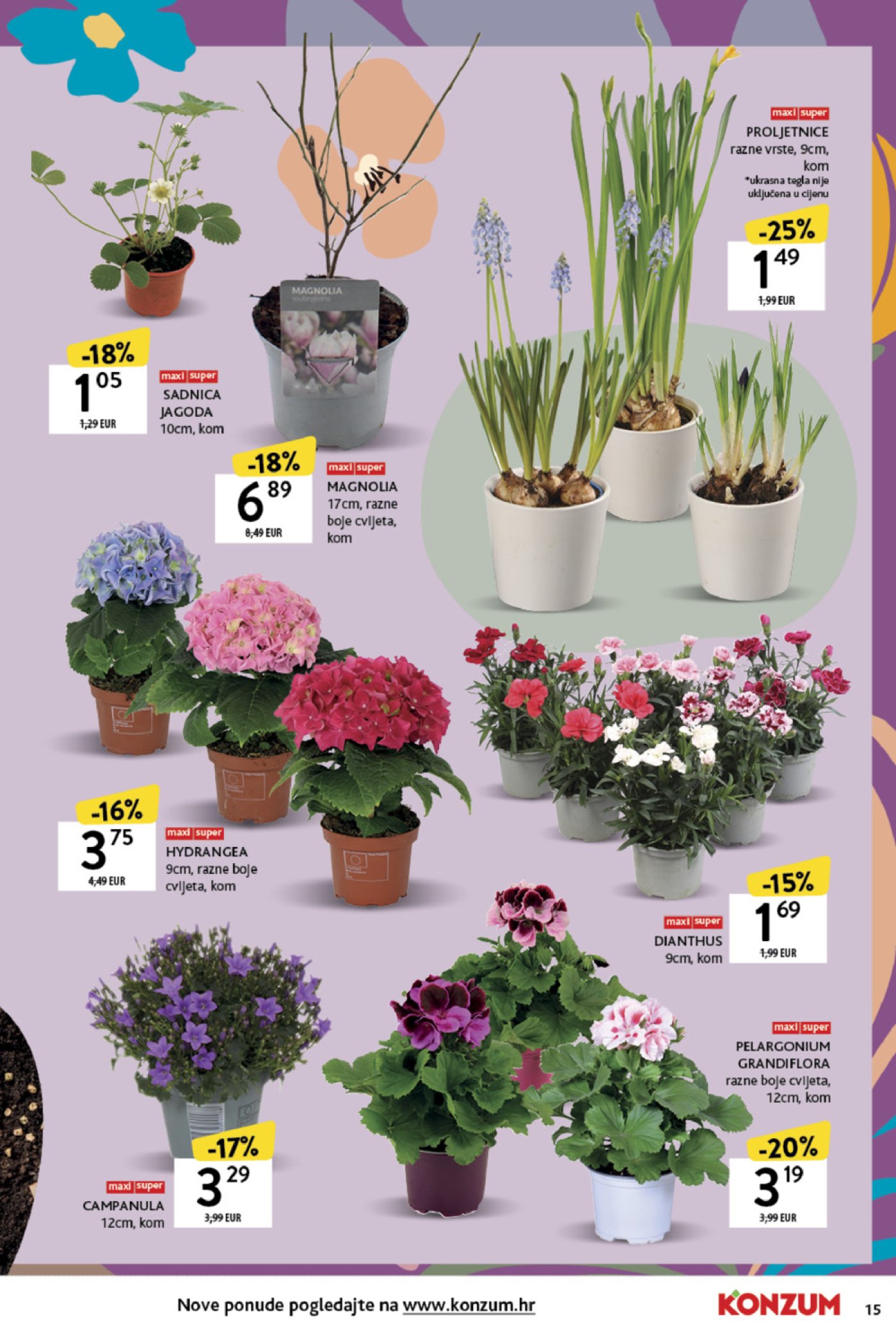 Konzum katalog Akcija Prekrasan vrt 17.03.-13.04.2025.