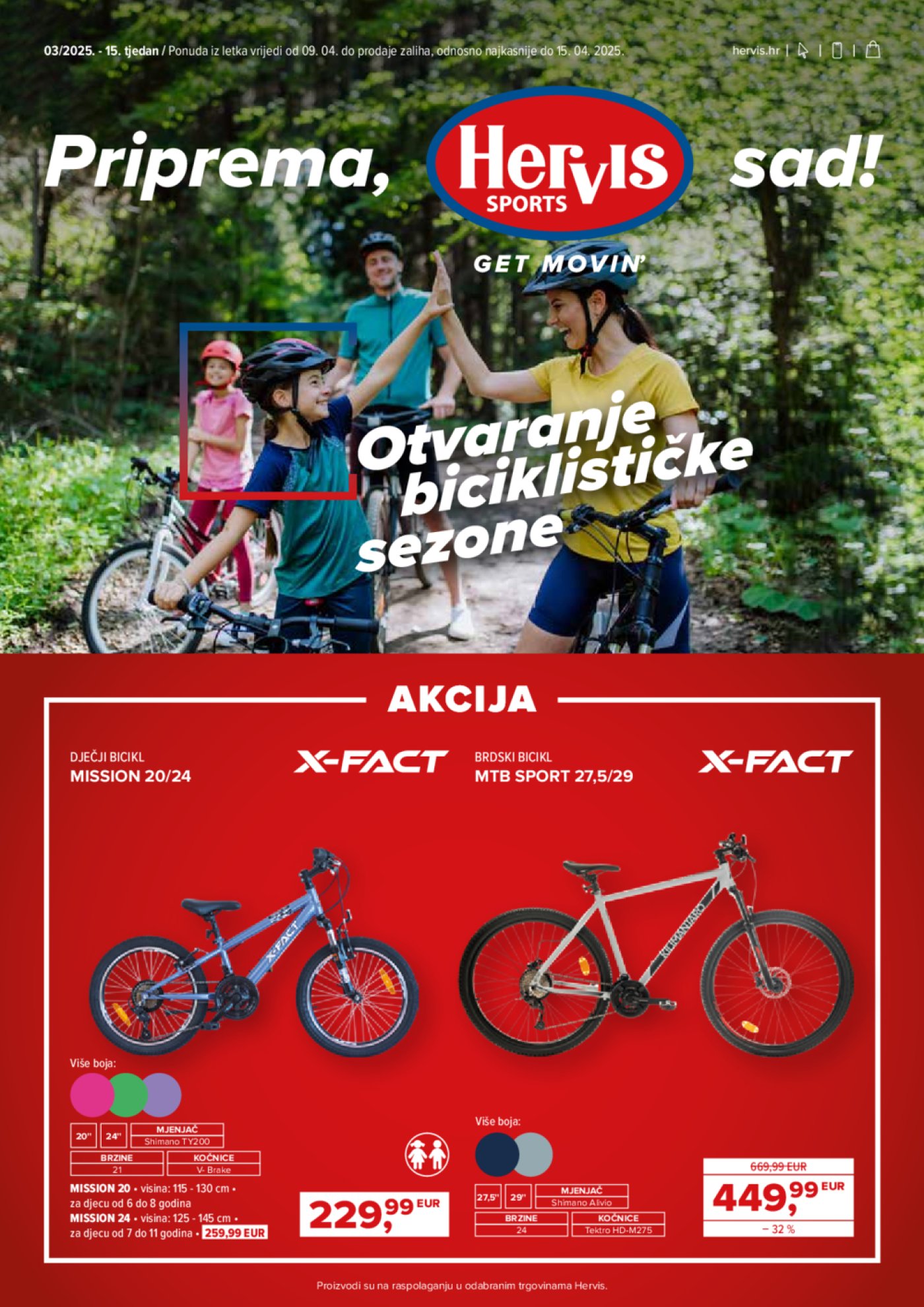 Hervis katalog Akcija 09.04.-15.04.2025.