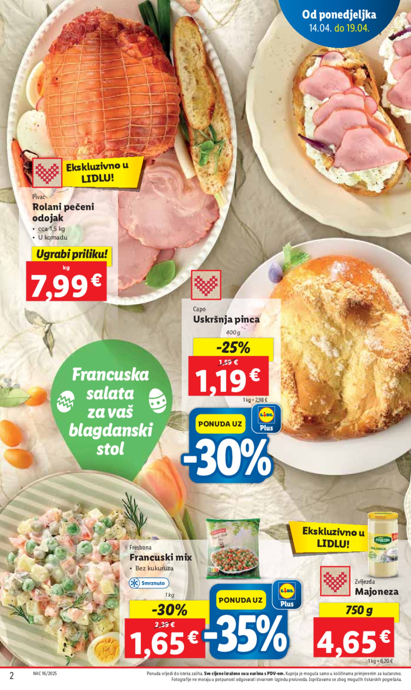 Lidl katalog Super ponuda od ponedjeljka 14.04. - 20.04.2025.