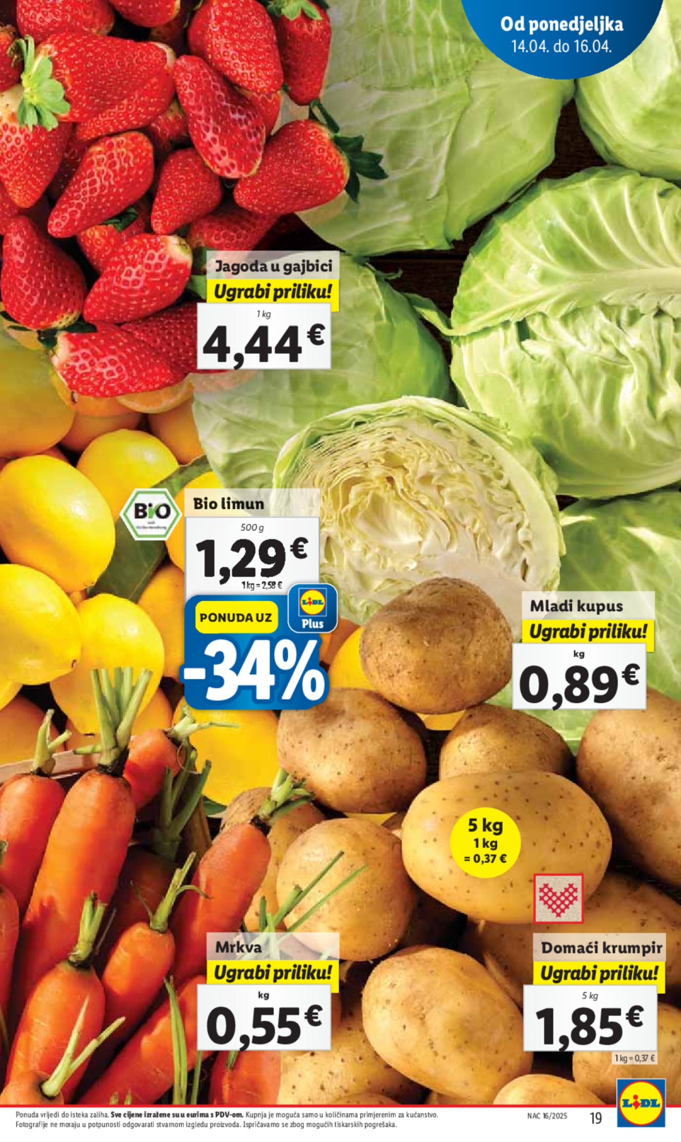 Lidl katalog Super ponuda od ponedjeljka 14.04. - 20.04.2025.