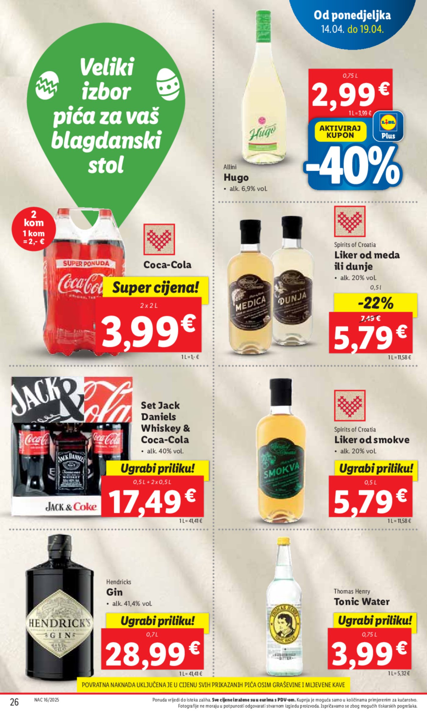 Lidl katalog Super ponuda od ponedjeljka 14.04. - 20.04.2025.