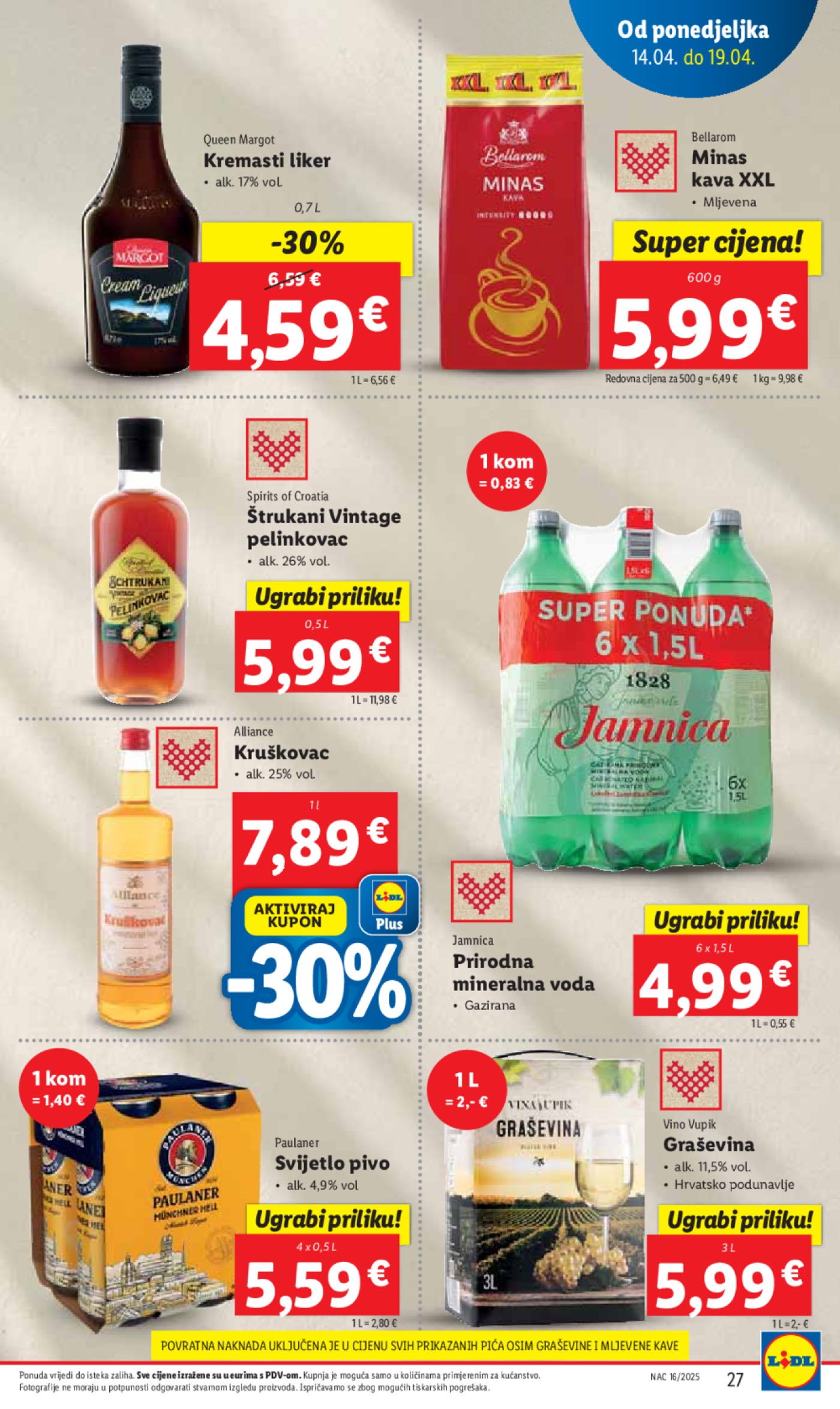Lidl katalog Super ponuda od ponedjeljka 14.04. - 20.04.2025.