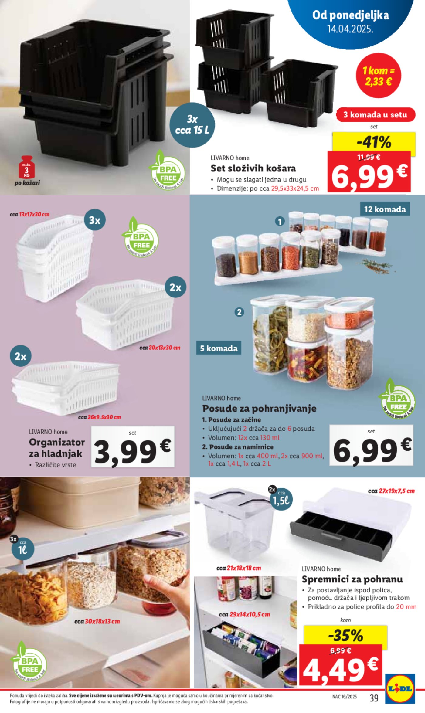 Lidl katalog Super ponuda od ponedjeljka 14.04. - 20.04.2025.