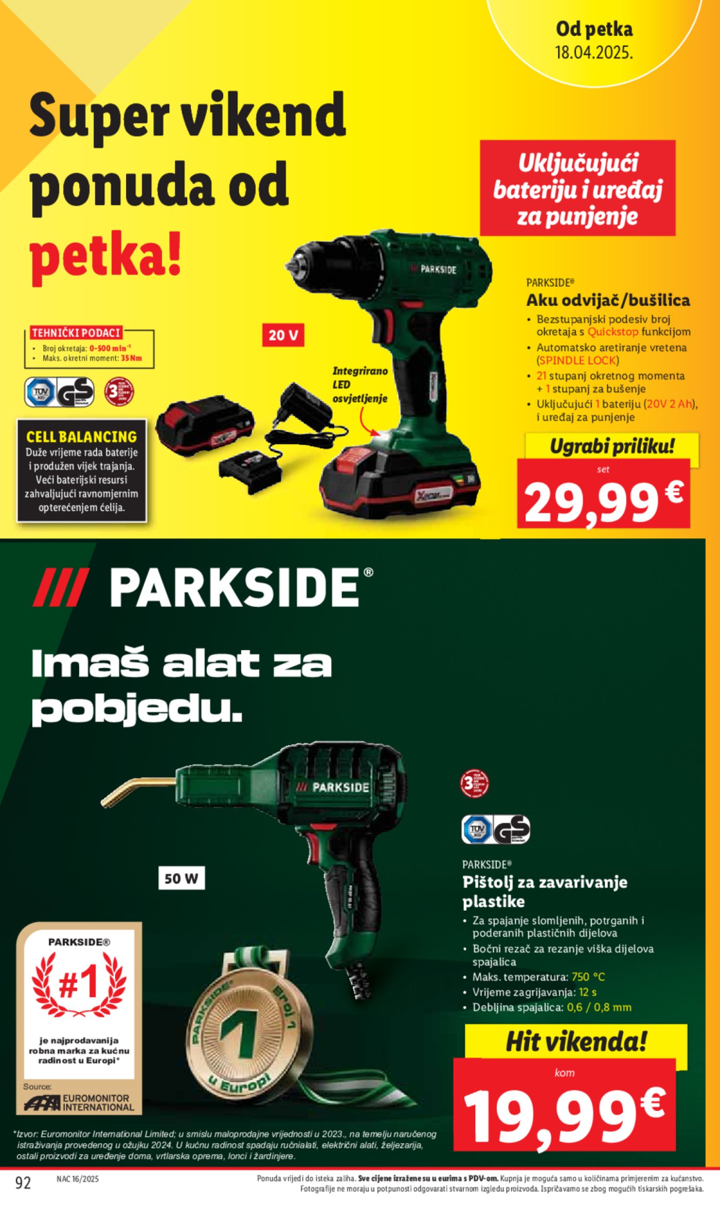 Lidl katalog Super ponuda od ponedjeljka 14.04. - 20.04.2025.