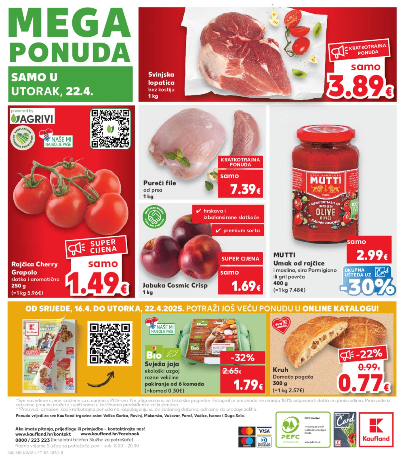 Kaufland katalog Akcija 16.04.-22.04.2025. Odabrane Poslovnice
