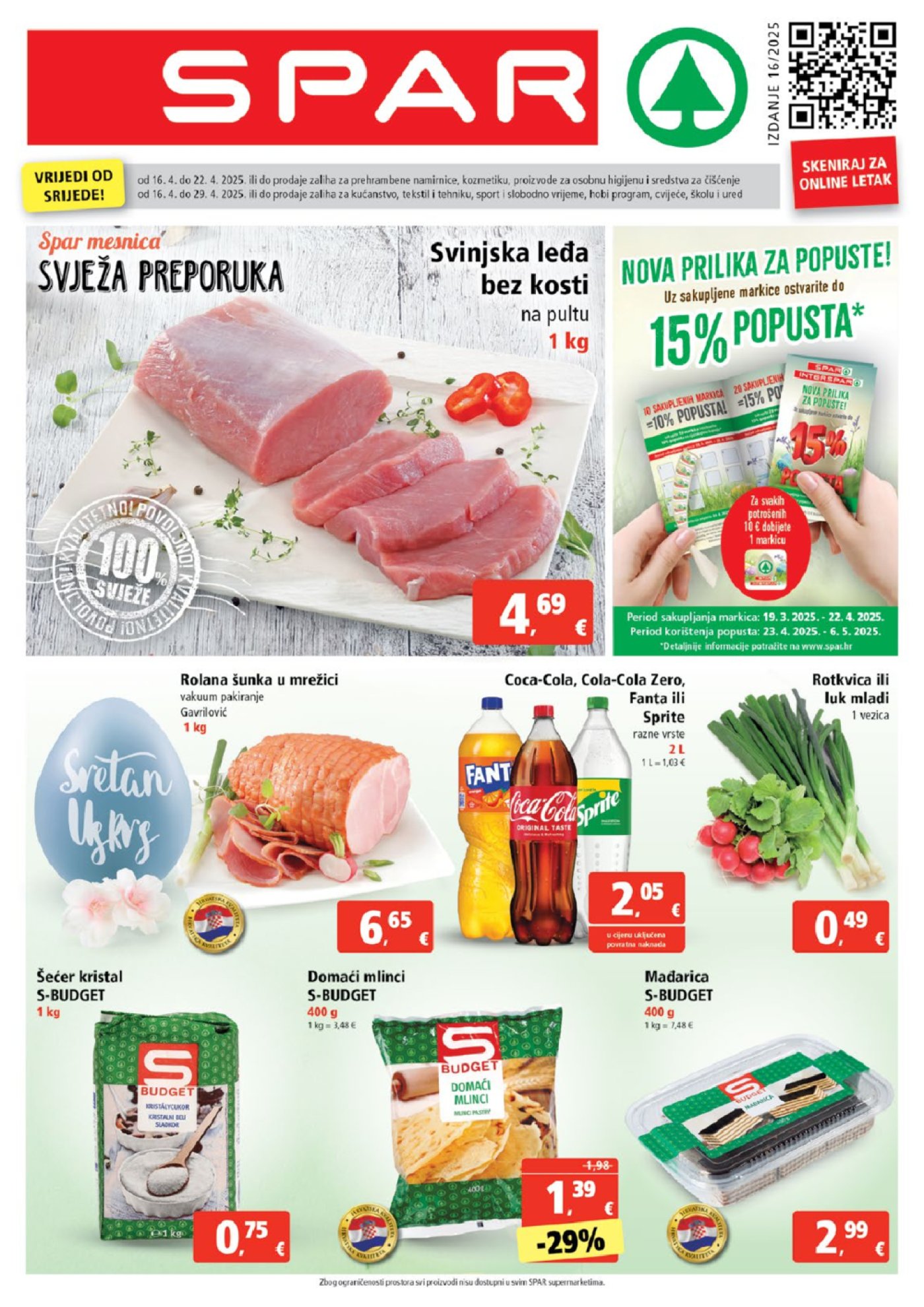 SPAR katalog Akcija 16.04.-22.04.2025.