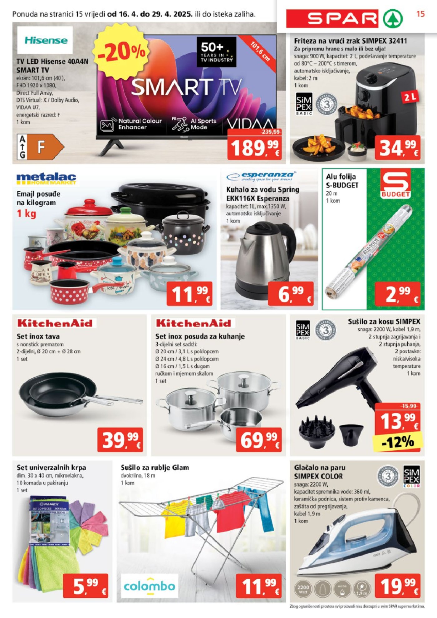 SPAR katalog Akcija 16.04.-22.04.2025.