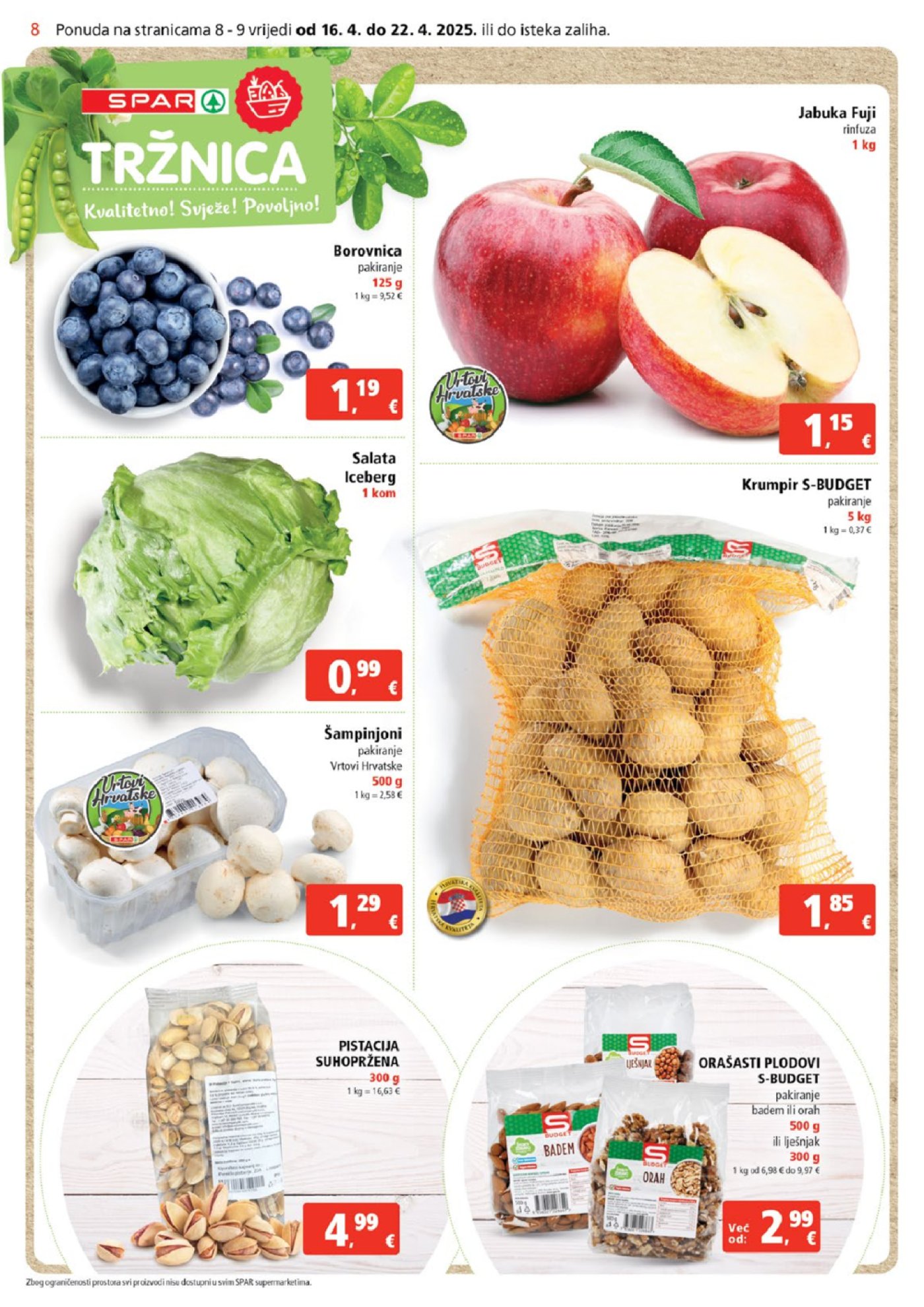 SPAR katalog Akcija 16.04.-22.04.2025.