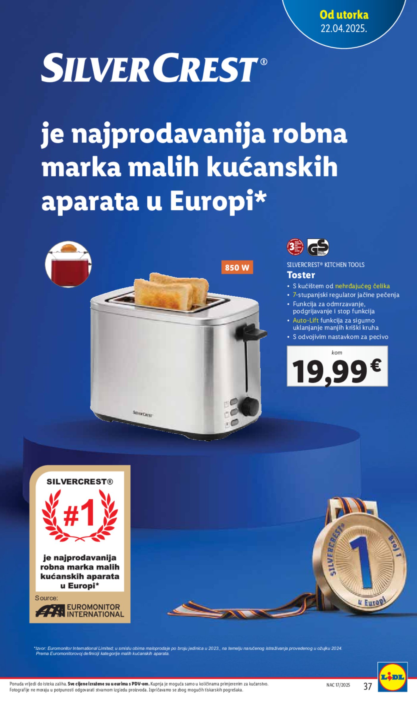 Lidl katalog Super ponuda od utorka 22.04. - 27.04.2025.