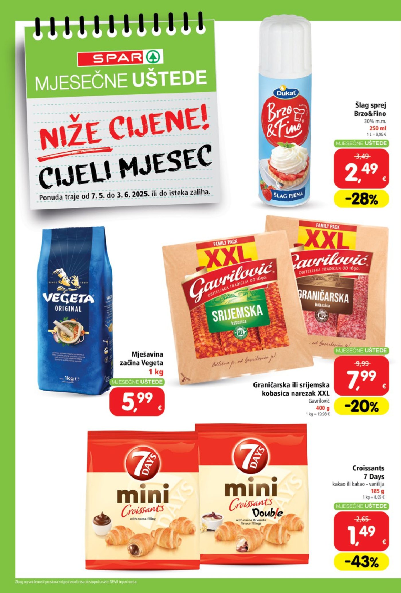 SPAR Katalog Mjesečne uštede 07.05.-03.06.2025.