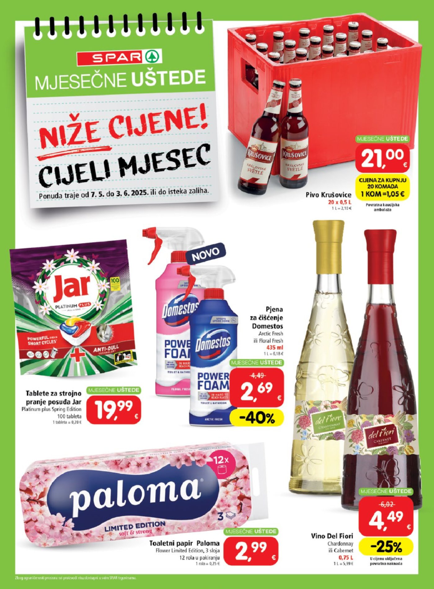 SPAR Katalog Mjesečne uštede 07.05.-03.06.2025.