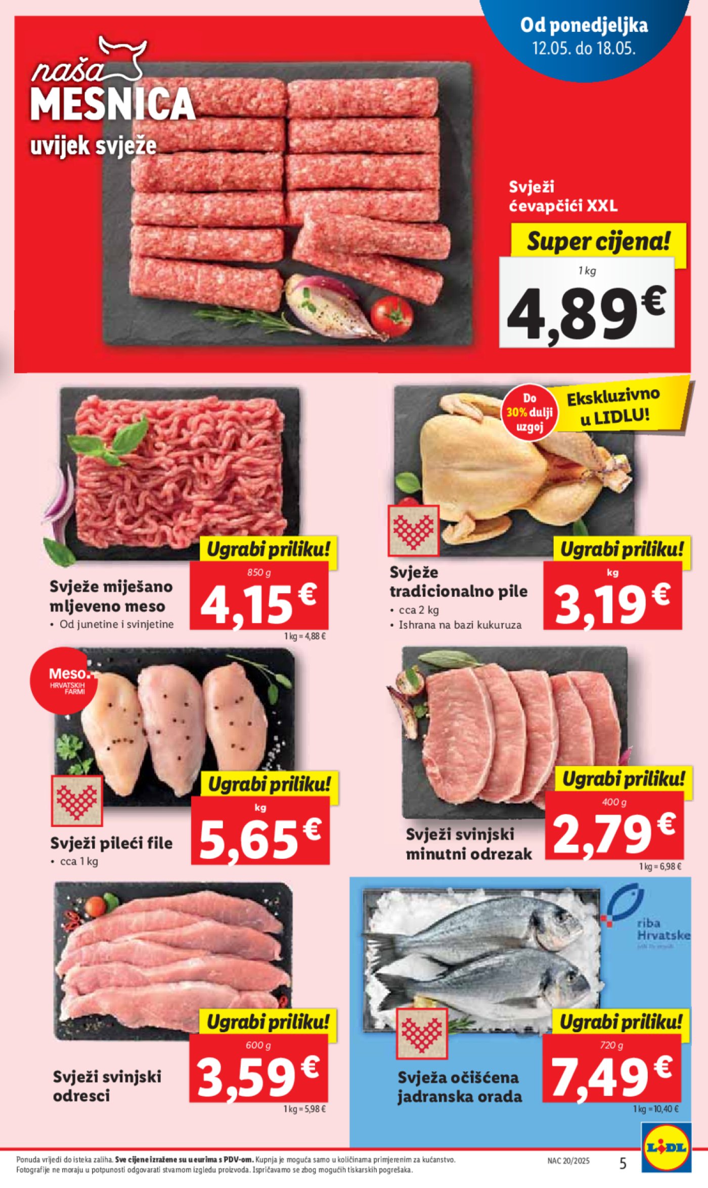 Lidl Super ponuda od Ponedjeljka 12.05.-18.05.2025.