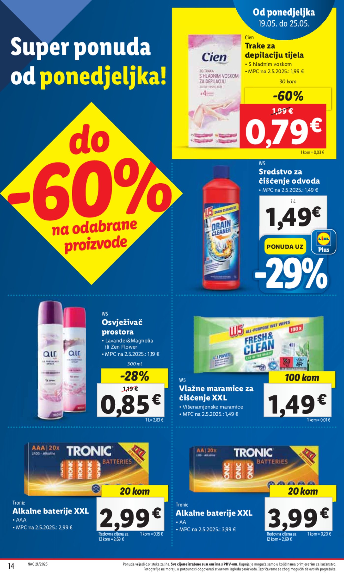 Lidl katalog Super ponuda od ponedjeljka 19.05.-25.05.2025.