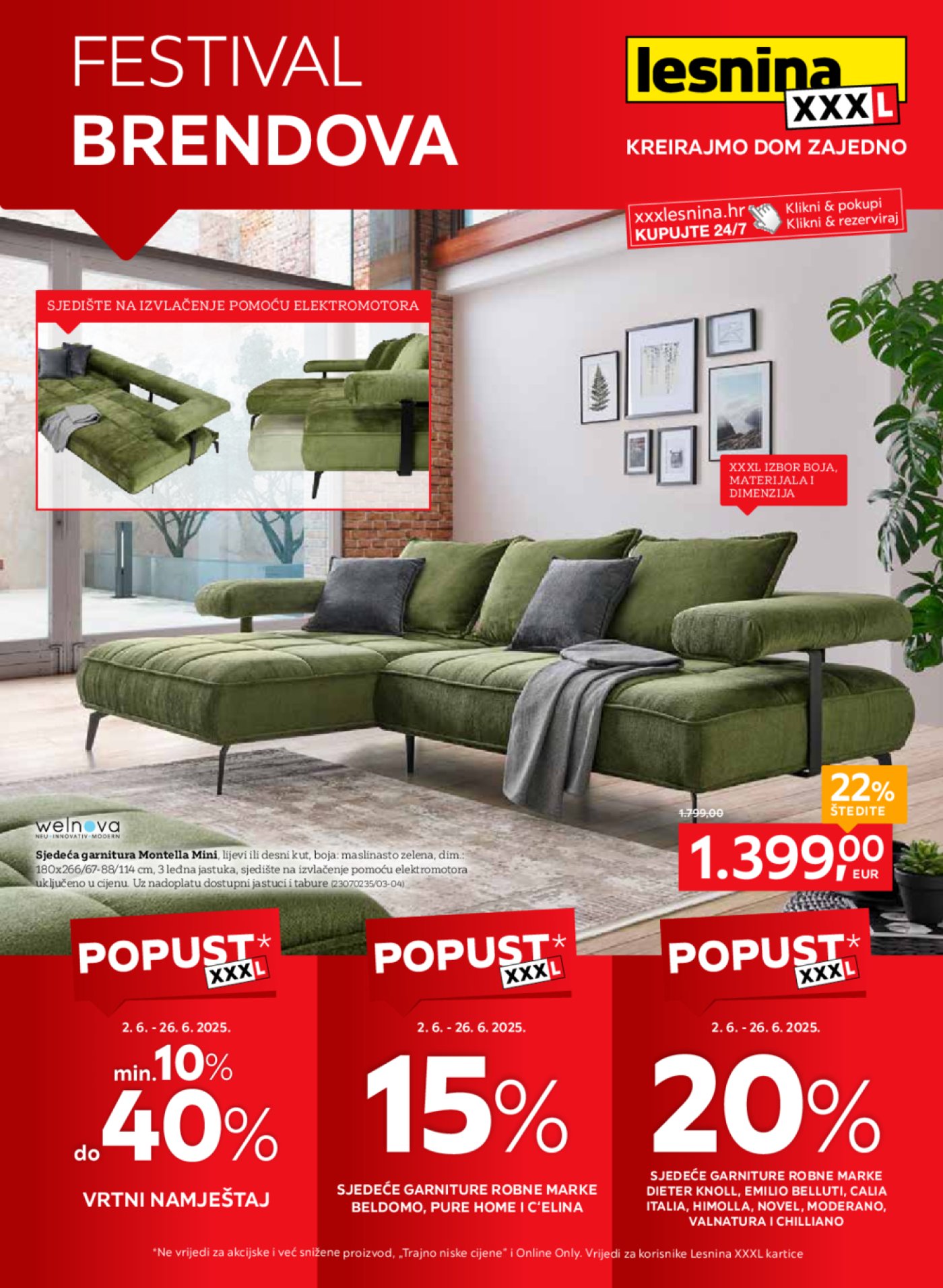 Lesnina katalog Festival brendova - namještaj 02.06.-26.06.2025.