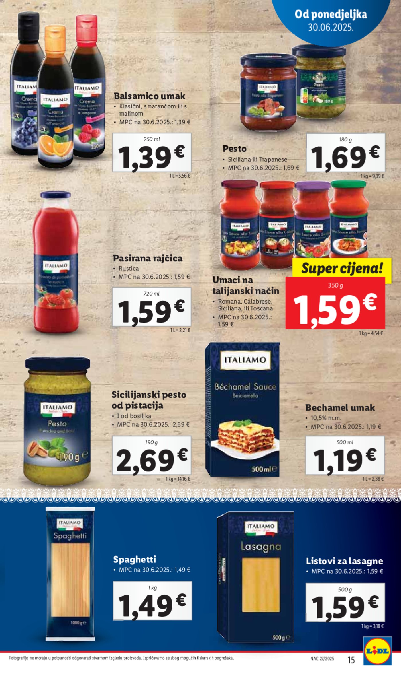 Lidl katalog super ponuda od ponedjeljka 30.06. - 06.07.2025. 