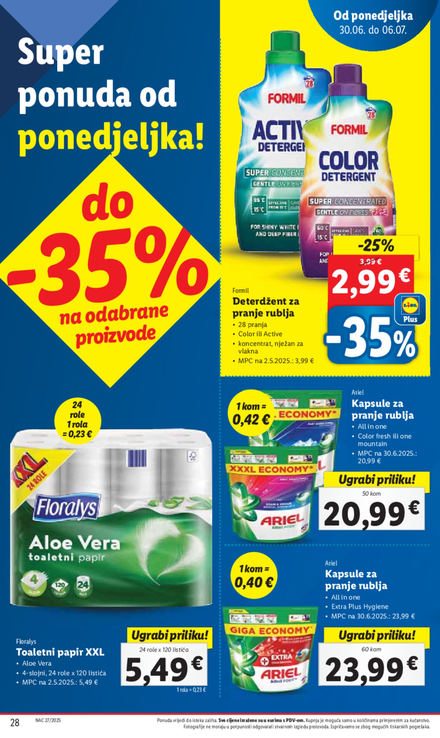 Lidl katalog super ponuda od ponedjeljka 30.06. - 06.07.2025. 