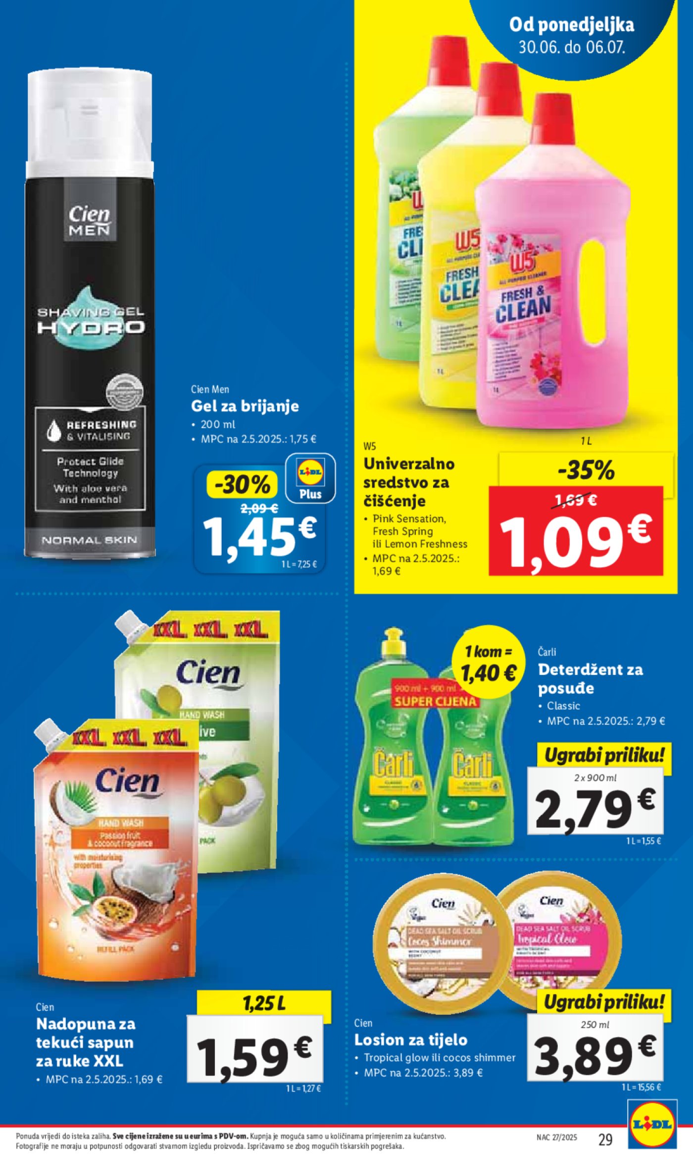 Lidl katalog super ponuda od ponedjeljka 30.06. - 06.07.2025. 