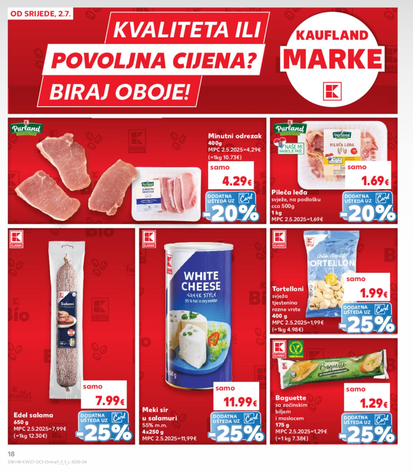 Kaufland katalog Kaufland marke 02.07.-08.07.2025. Odabrane poslovnice