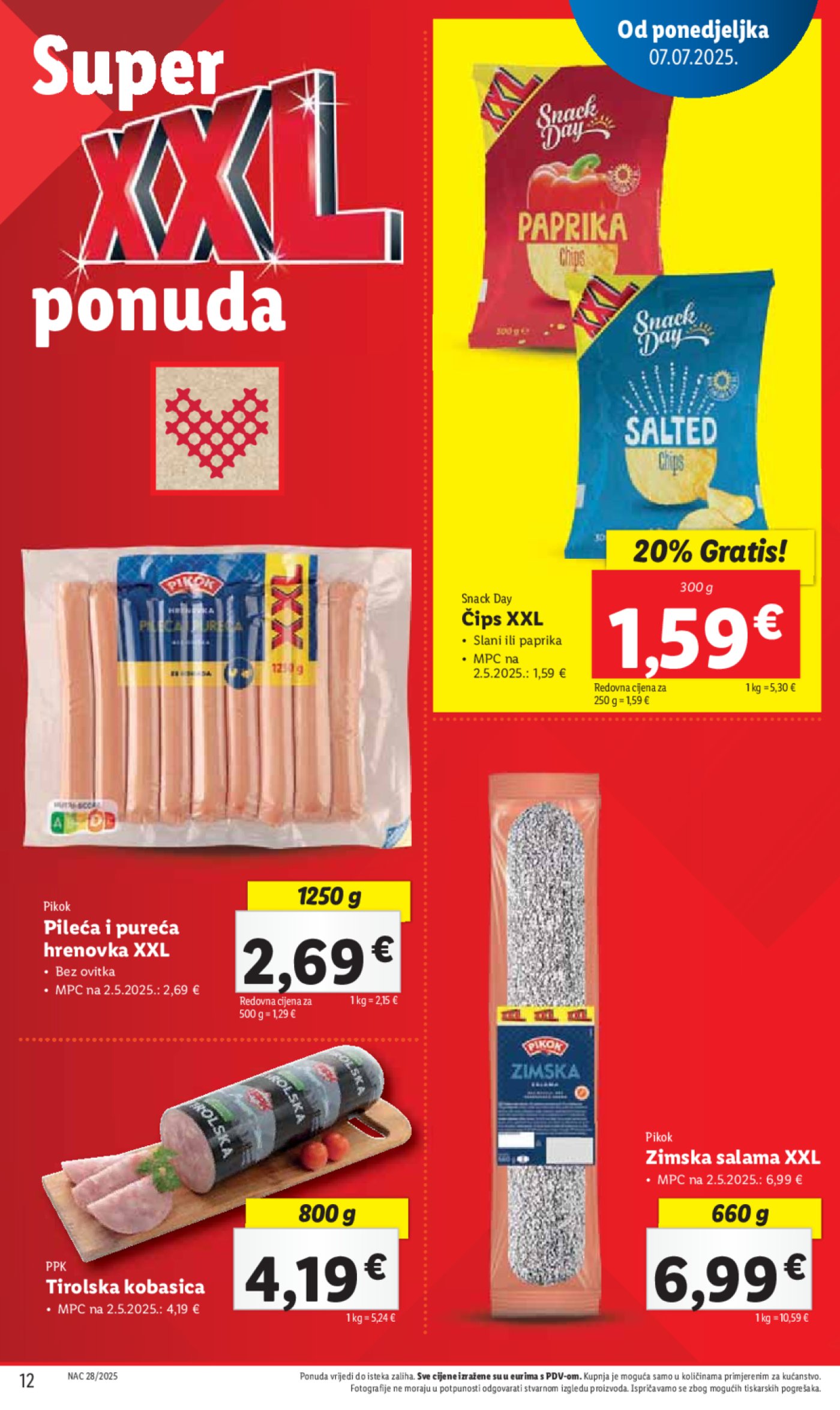 Lidl katalog Super ponuda od ponedjeljka 07.07.- 13.07.2025.