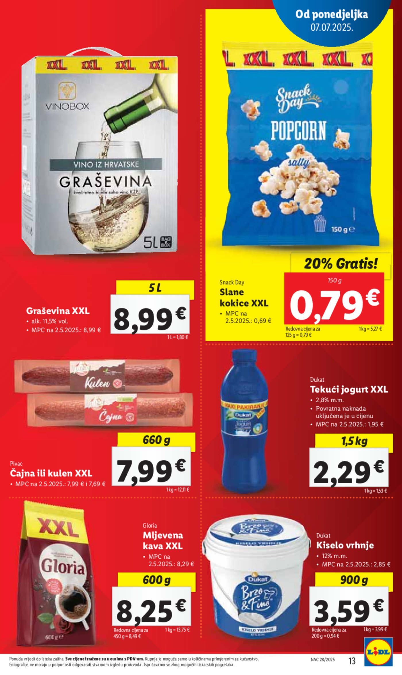 Lidl katalog Super ponuda od ponedjeljka 07.07.- 13.07.2025.