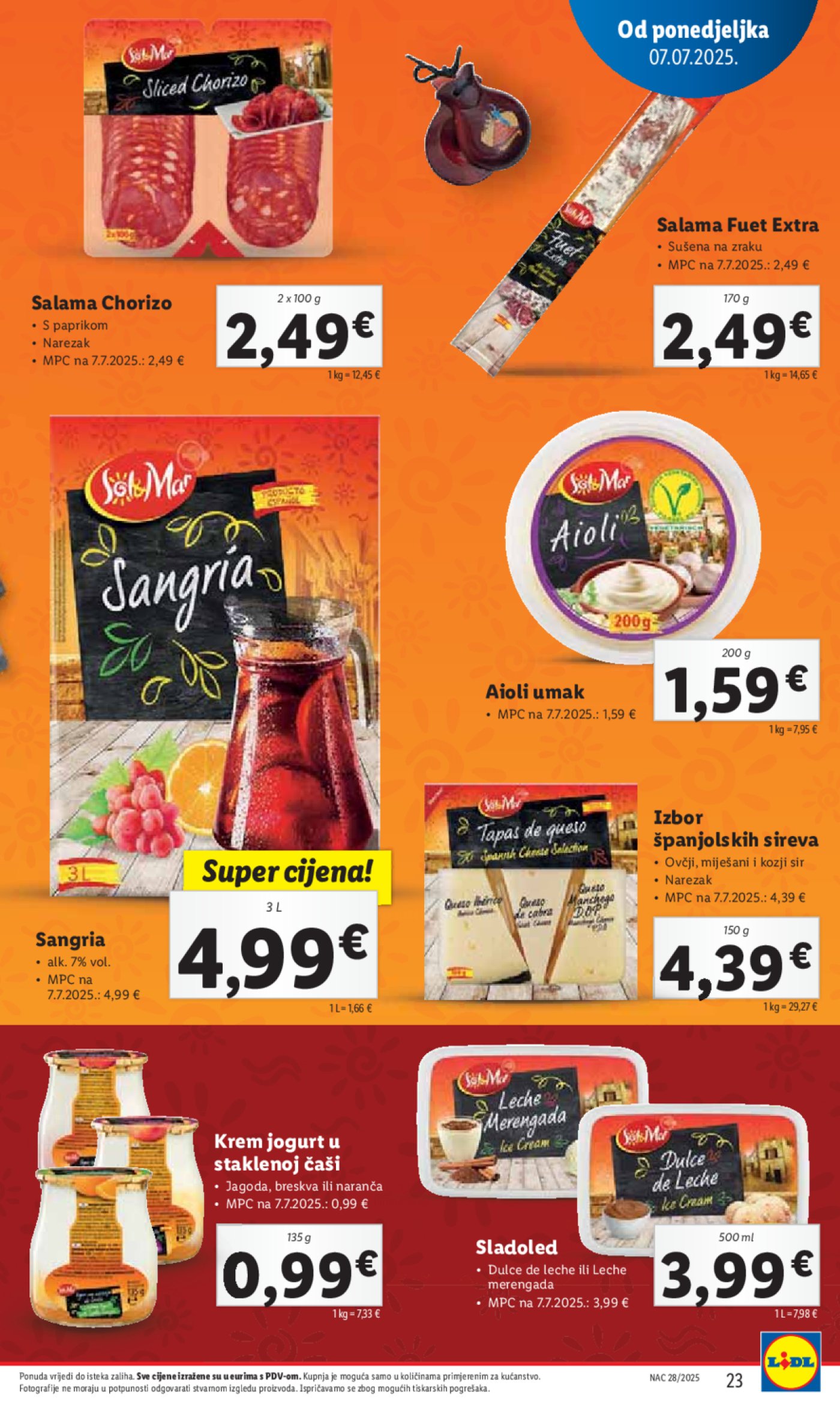 Lidl katalog Super ponuda od ponedjeljka 07.07.- 13.07.2025.
