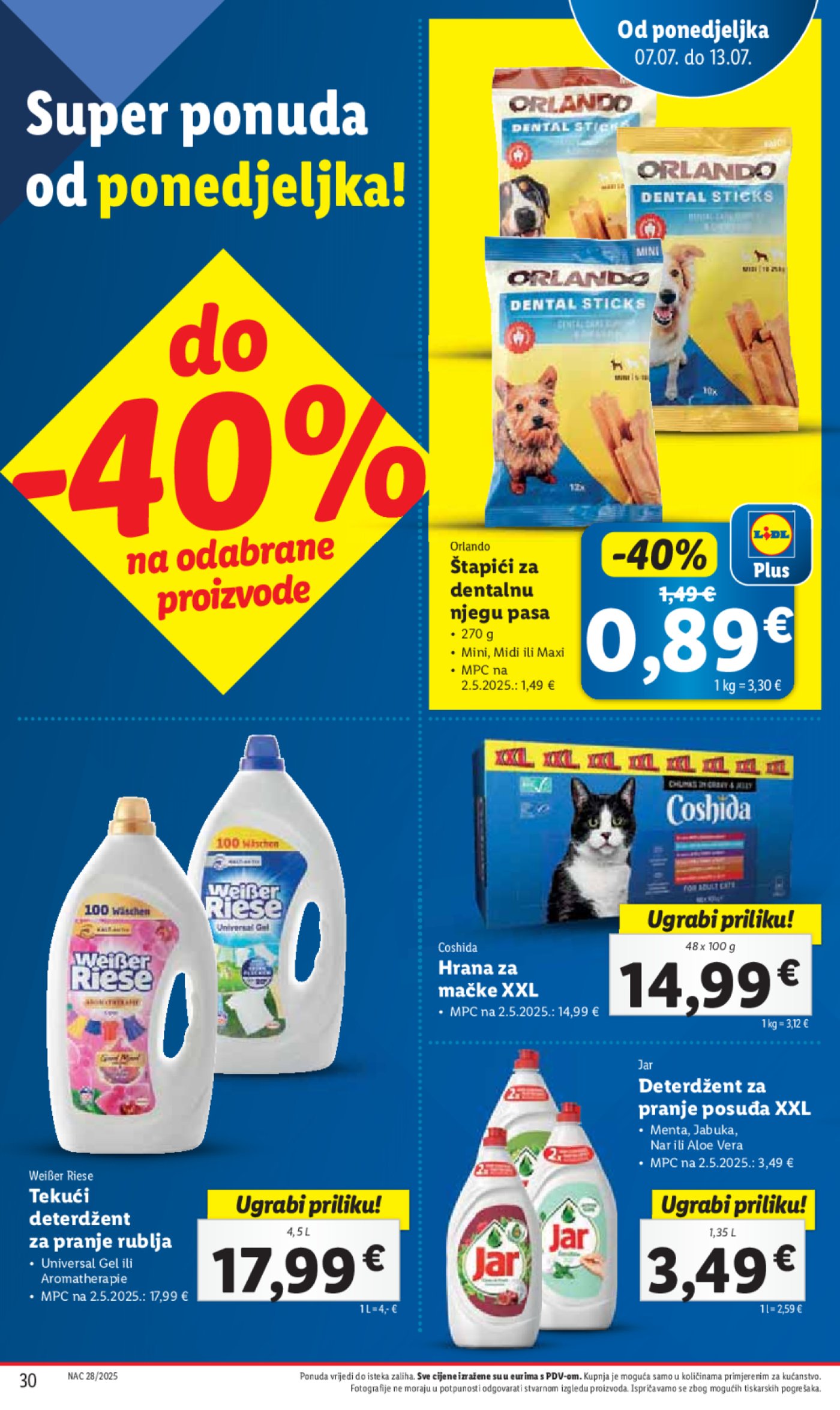 Lidl katalog Super ponuda od ponedjeljka 07.07.- 13.07.2025.