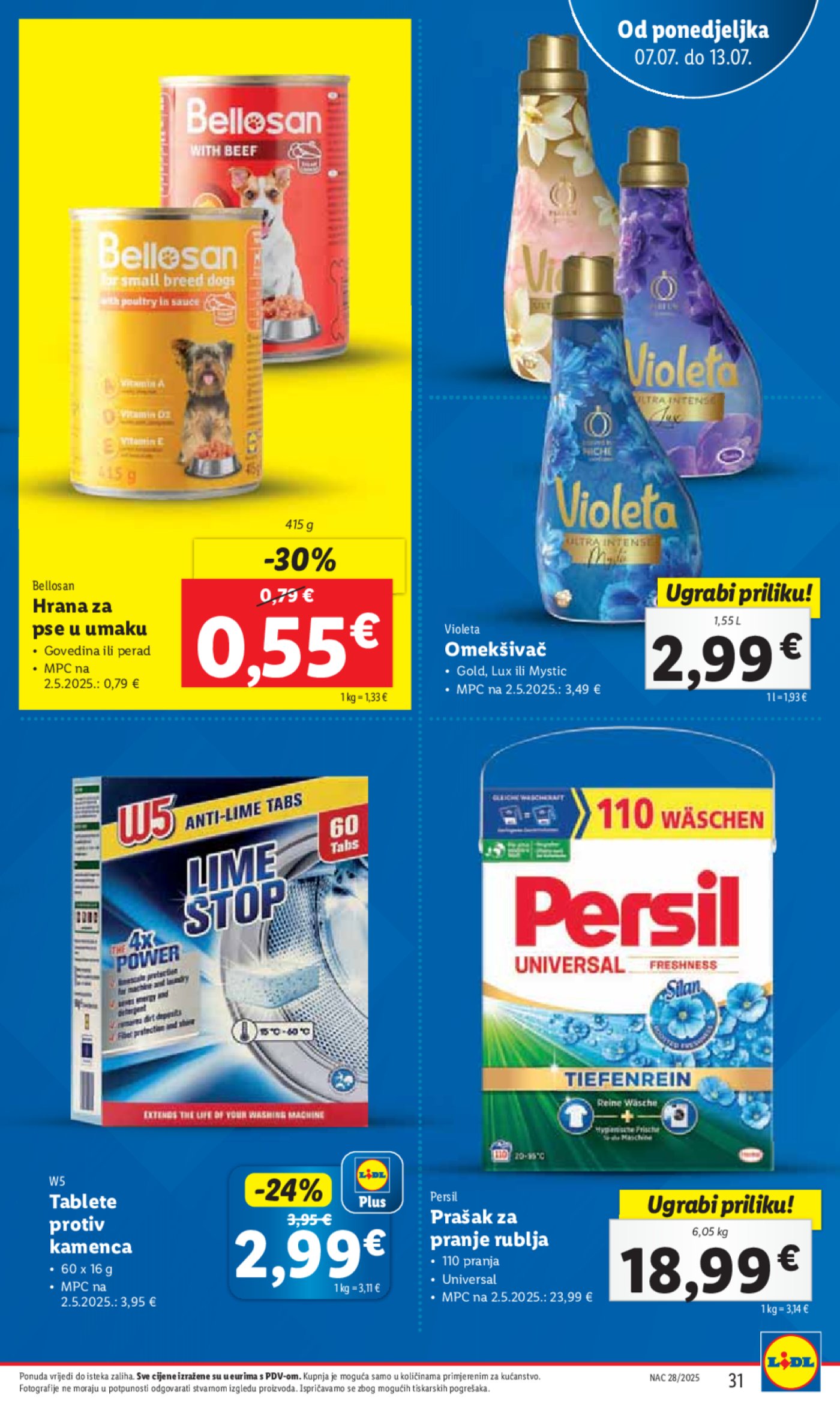 Lidl katalog Super ponuda od ponedjeljka 07.07.- 13.07.2025.